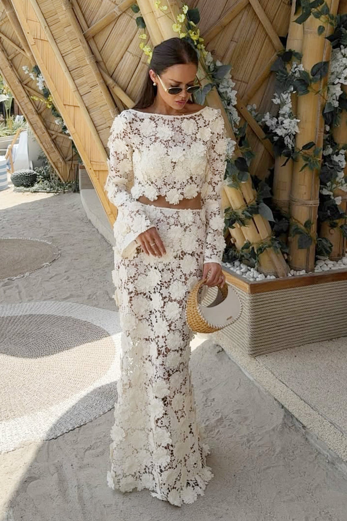 Kingston Cream Lace Maxi Skirt Club L London - USA Kingston Cream Lace Maxi Skirt Club L London - USA