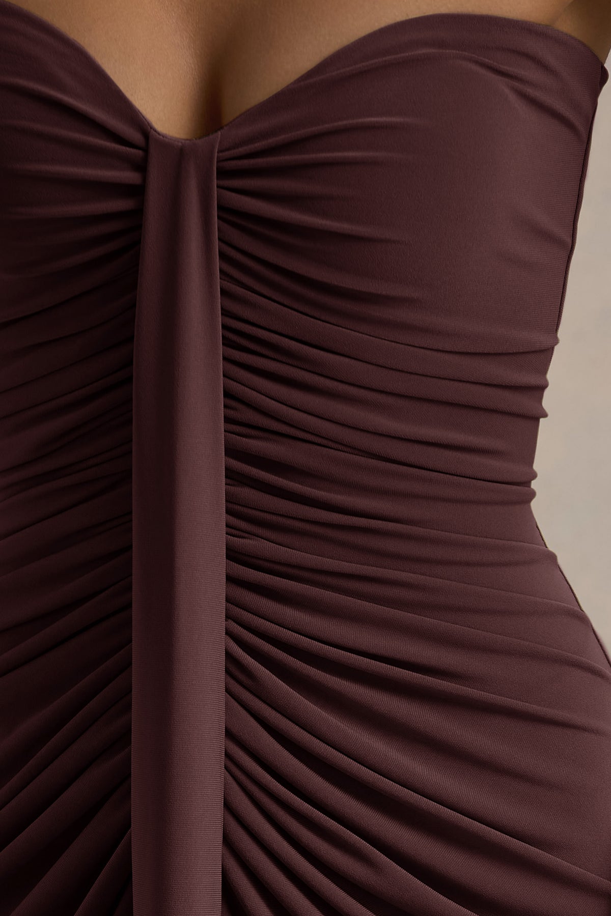 Ali | Warm Brown Sweetheart Ruched Wrap Maxi Dress - UK 4 Chocolate Drizzle Ali | Warm Brown Sweetheart Ruched Wrap Maxi Dress - UK 4 Chocolate Drizzle