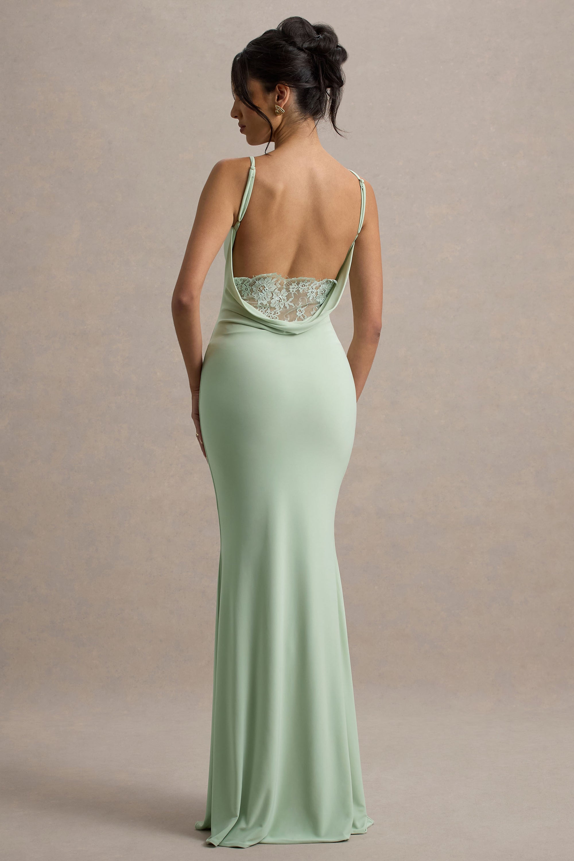 lime green backless dress Vibrant Lime Green Backless Gown by Rat & Boa