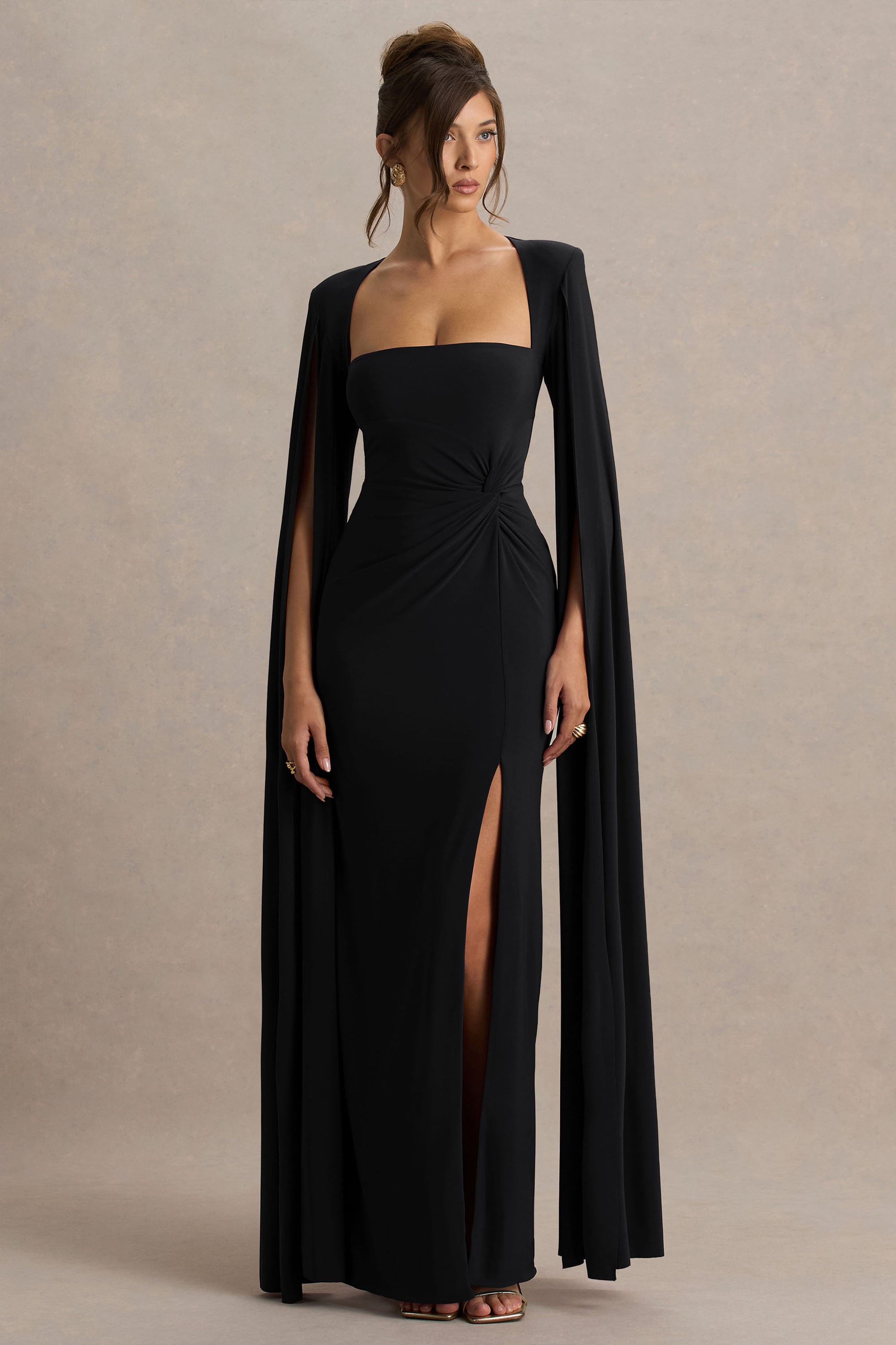 square neckline dress black Kerra Smocked Linen Maxi 95% Polyester Ainslee Square Neck Midi Dress