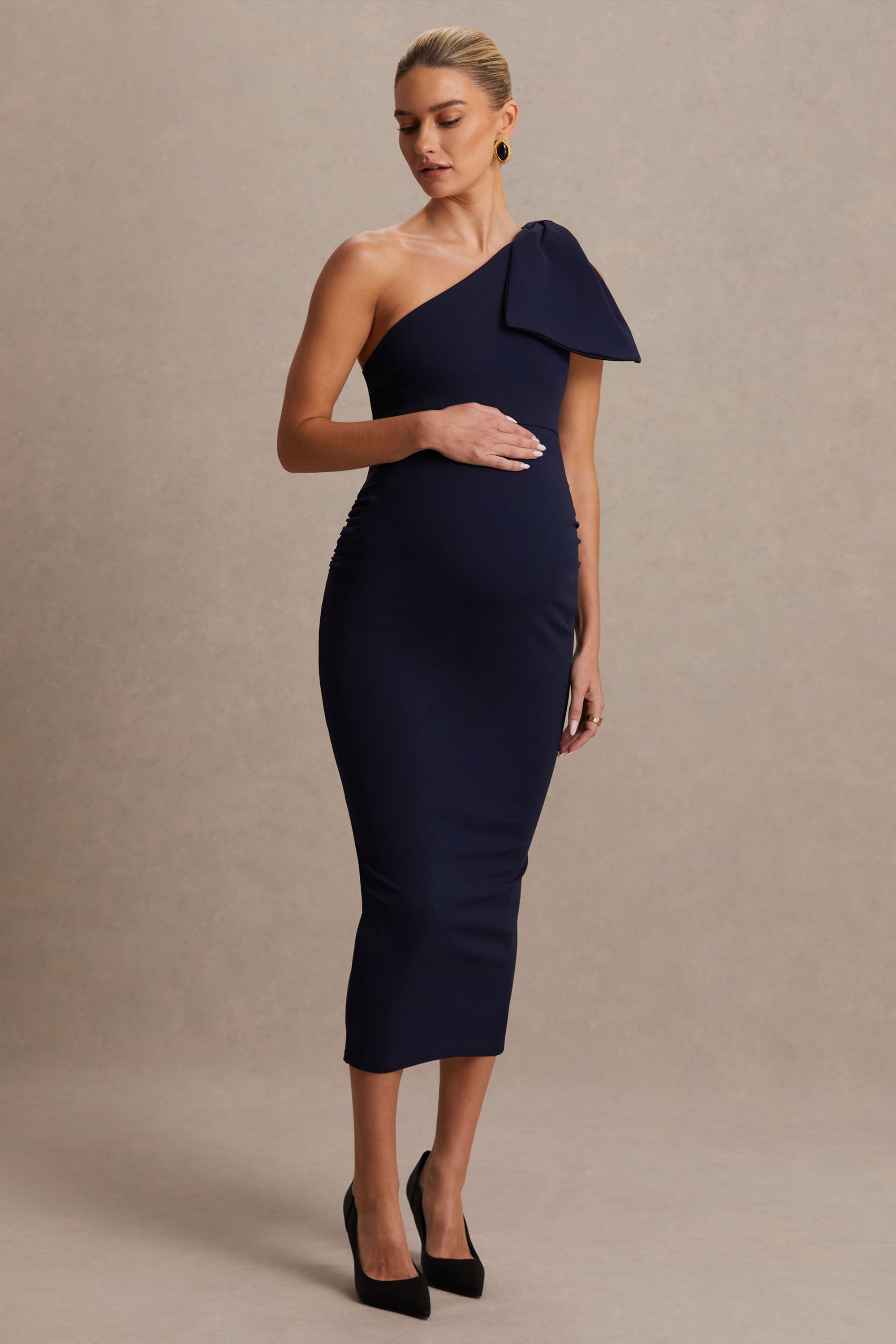 navy maternity dress Amaryllis be and nursing Ripe Penny Button Down Maternity
