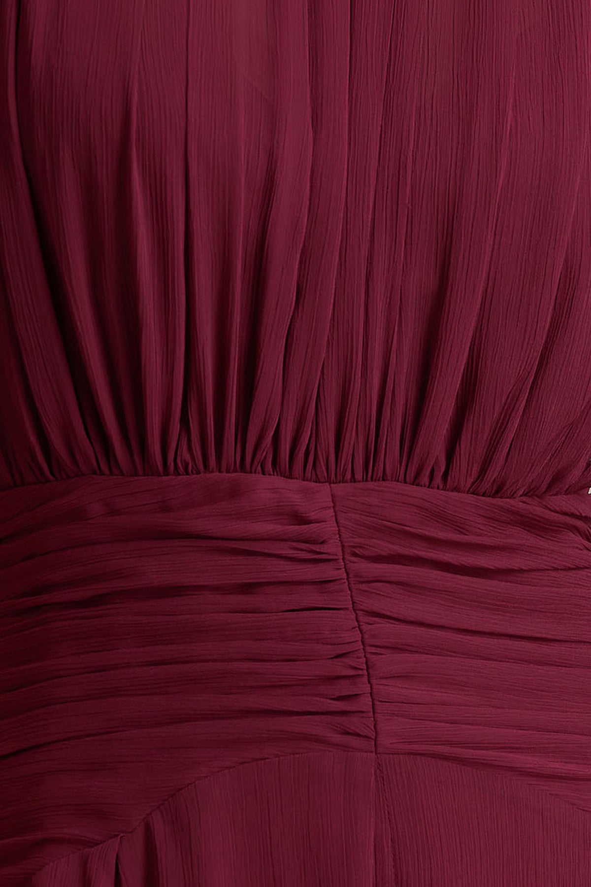 Melanina | Burgundy High-Neck Maxi Dress With Ruched Detailing - UK 6 Burgundy Melanina | Burgundy High-Neck Maxi Dress With Ruched Detailing - UK 6 Burgundy
