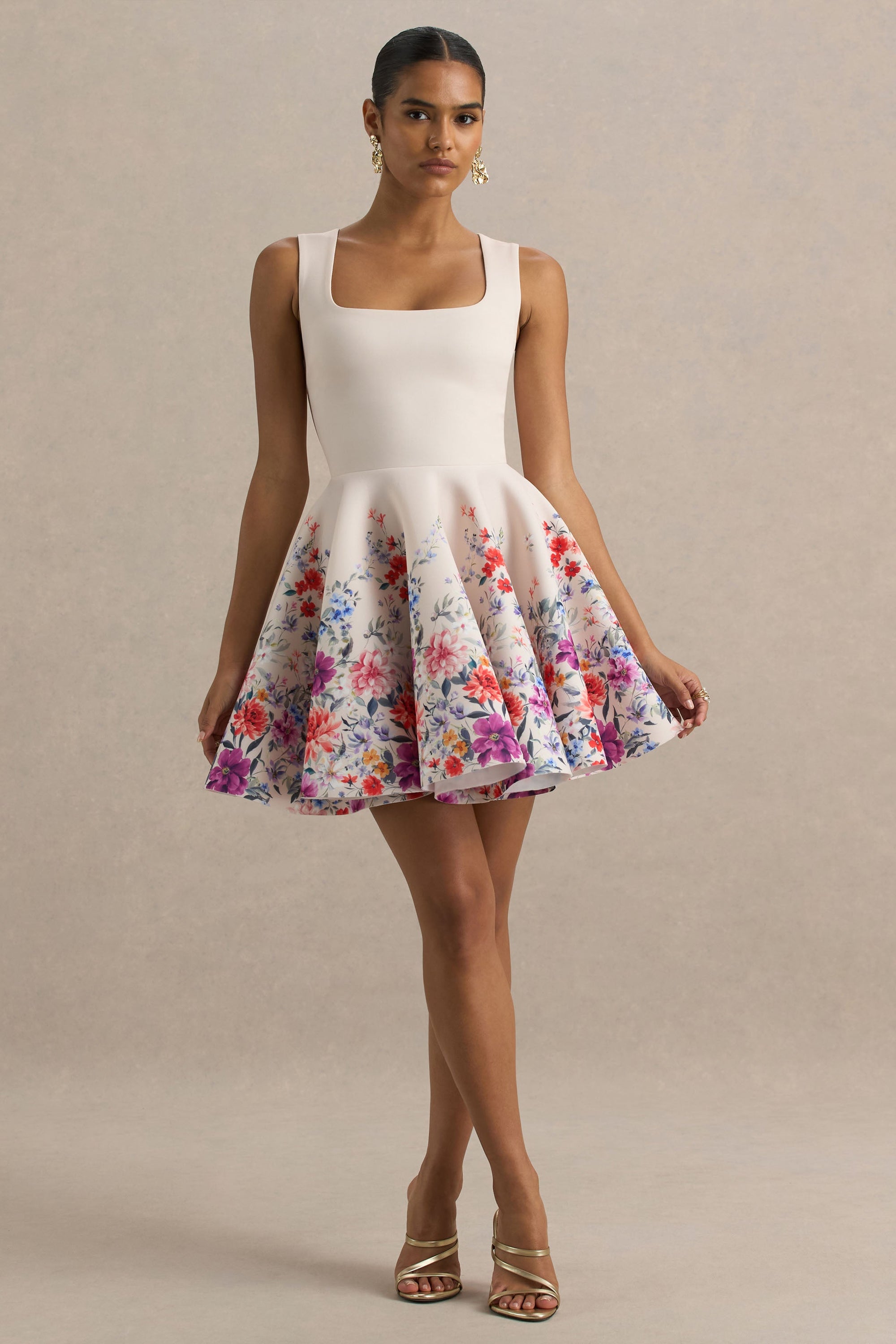 mini floral skater dress Eve Ditsy Floral Skater Mini Dress by Girl In Mind