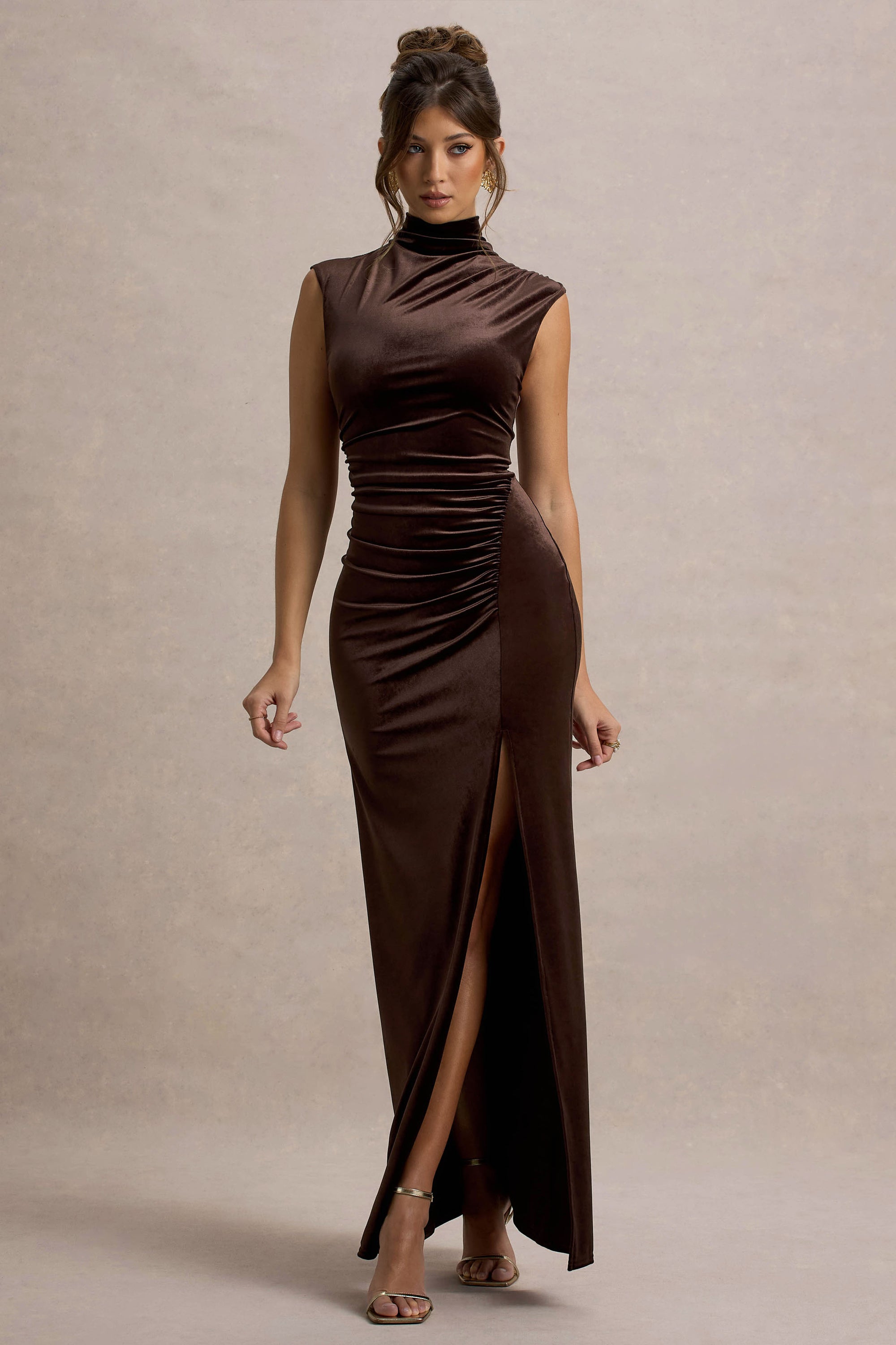 chocolate brown maxi dress Scarlette Brown Maxi Dress