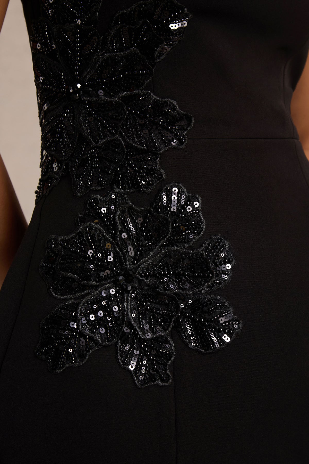 Lillian Black Halter-Neck Mini Dress With Embellished Detailing Club L London - USA Lillian Black Halter-Neck Mini Dress With Embellished Detailing Club L London - USA