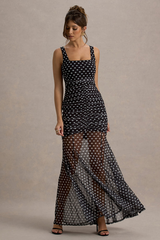 オールインワン・サロペット Jucca Maxi Dress With Polka Dots Polka Dot Strapless Maxi Dress | Nuuly