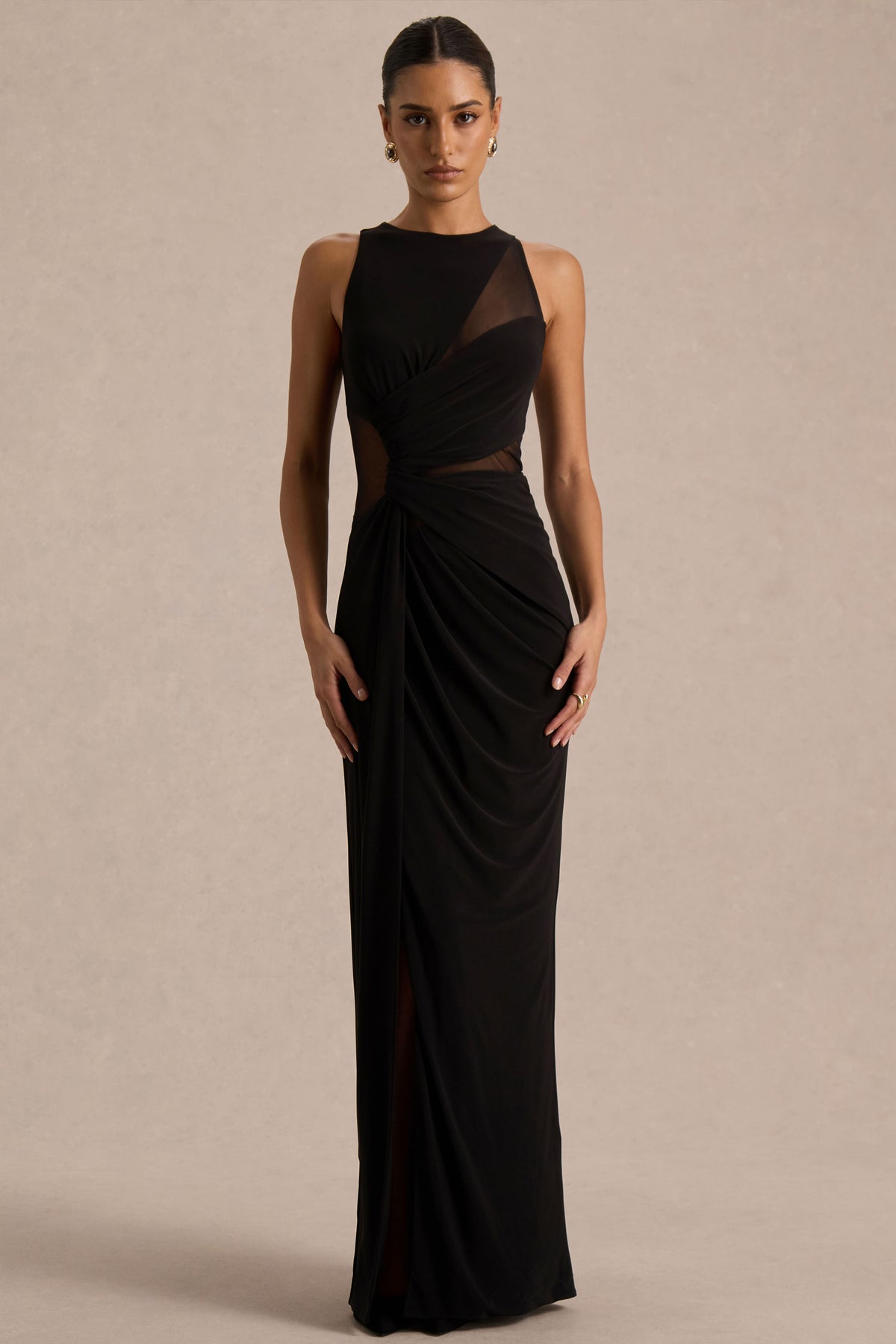 Opaline | Black Crew-Neck Maxi Dress - UK 12 Black Opaline | Black Crew-Neck Maxi Dress - UK 12 Black
