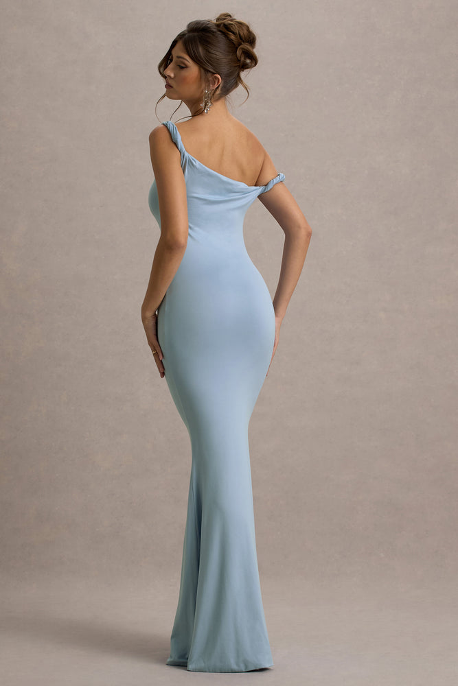 Lita | Powder BLUE Twisted Asymmetric Maxi Dress - UK 10 Powder BLUE Lita | Powder BLUE Twisted Asymmetric Maxi Dress - UK 10 Powder BLUE
