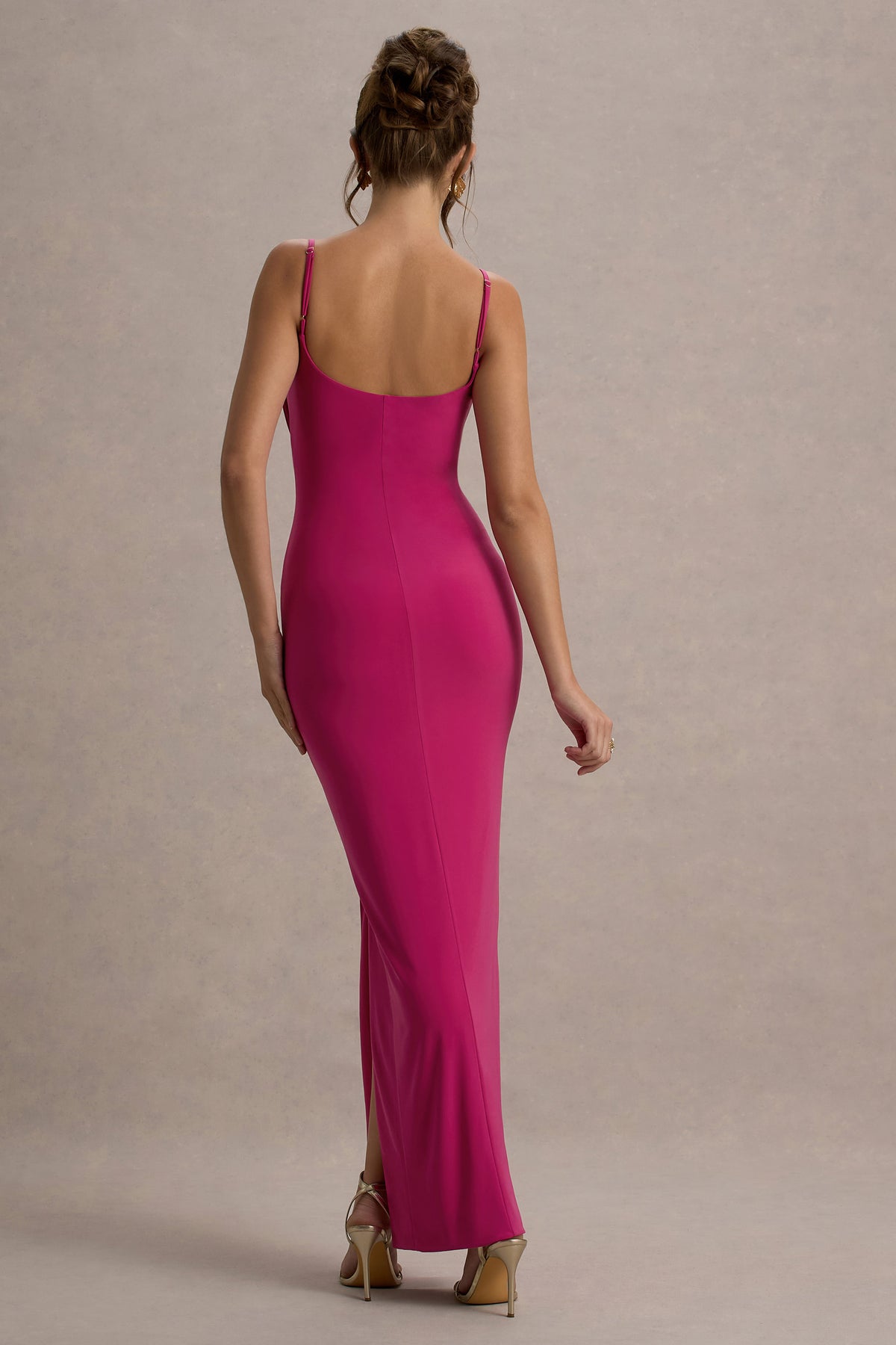 Strappy Maxi Hot Pink Metallic Dress Hot Pink Plunge Knotted Criss Cross Back Slit Maxi Dress Strappy Maxi Hot Pink Metallic Dress Hot Pink Plunge Knotted Criss Cross Back Slit Maxi Dress