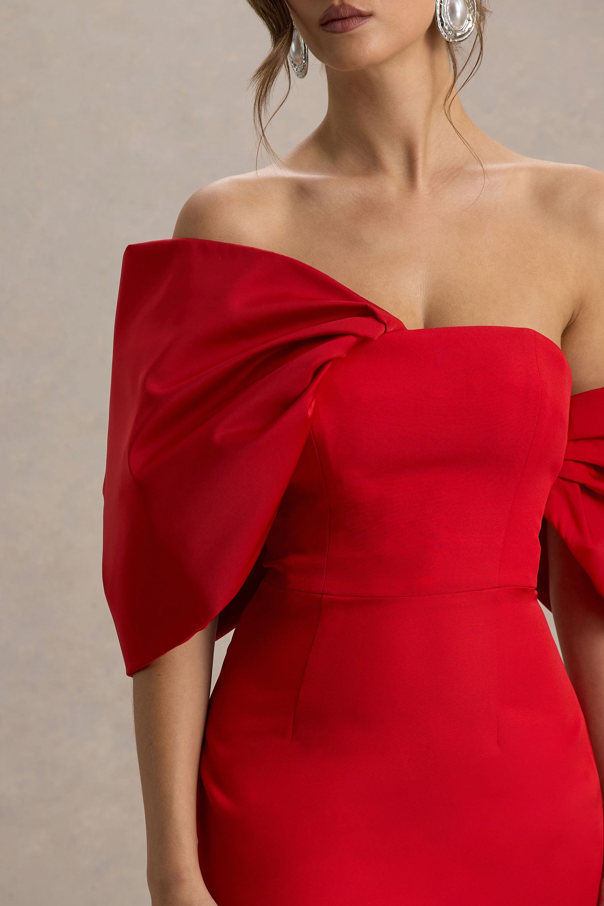 red bardot frill hem midi dress BARDOT Women's Esra Midi Dress, Fire Red, 4 at Amazon Women's Clothing store