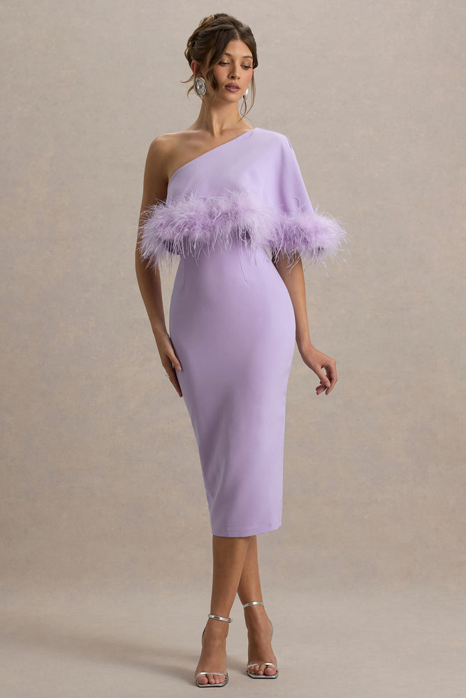 パーティードレス Suffix Strapless Lilac Crepe Midi Dress Maticevski Suffix Strapless Lilac Crepe Midi Dress in Purple