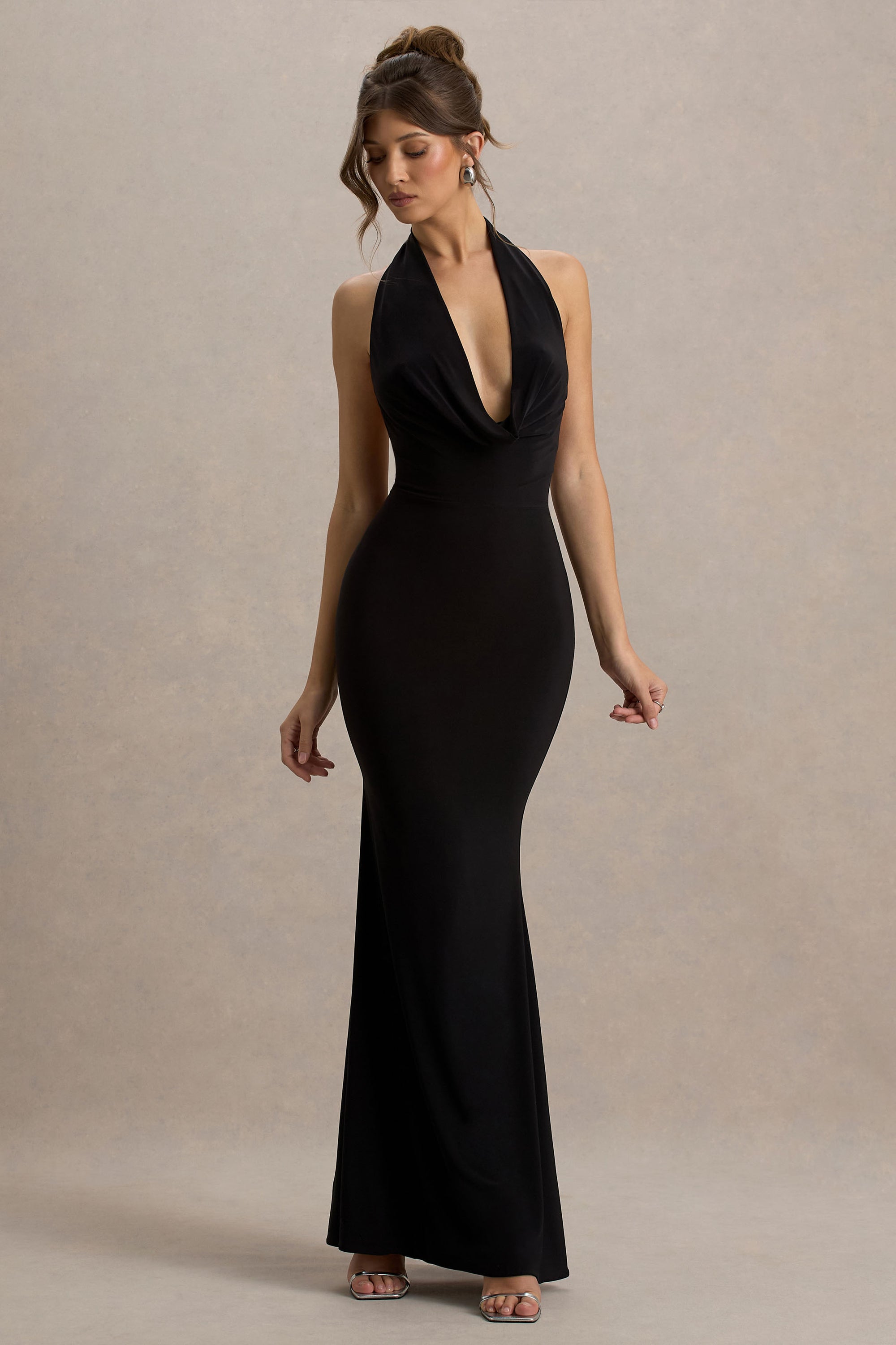 all this allure black strappy backless mermaid maxi dress Black Halter Maxi Dress - Halter Maxi Dress - Mermaid Maxi Dress