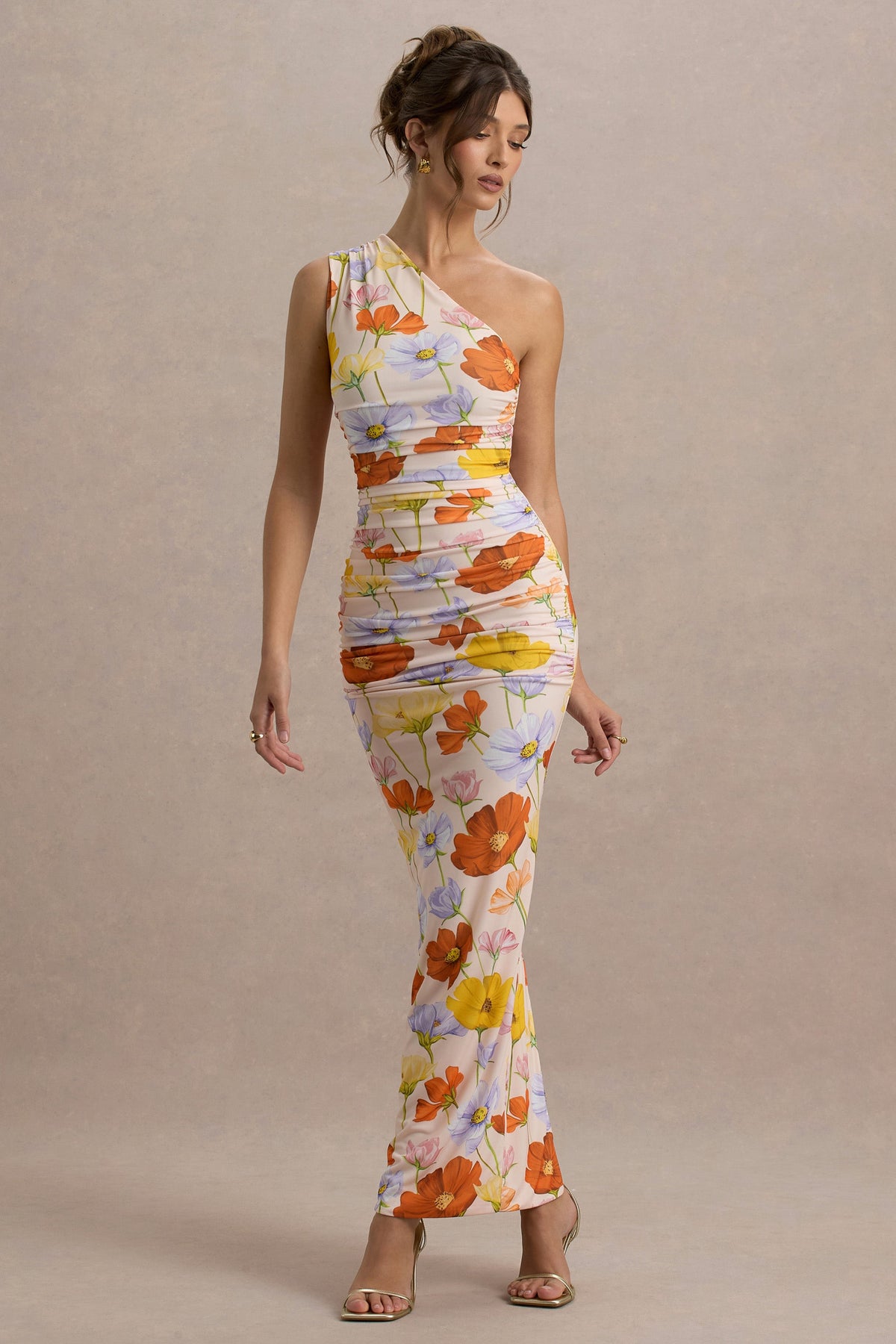 dress the population idalia one shoulder floral maxi dress Dalarie | Bright Floral Print One-Shoulder dress the population idalia one shoulder floral maxi dress Dalarie | Bright Floral Print One-Shoulder
