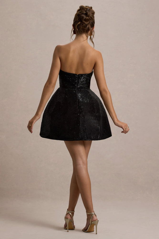 Dress Black Capital Barbie Sequin Mini Dress Capital Babe Sequin Mini Dress  Rose Gold Fashion Nova