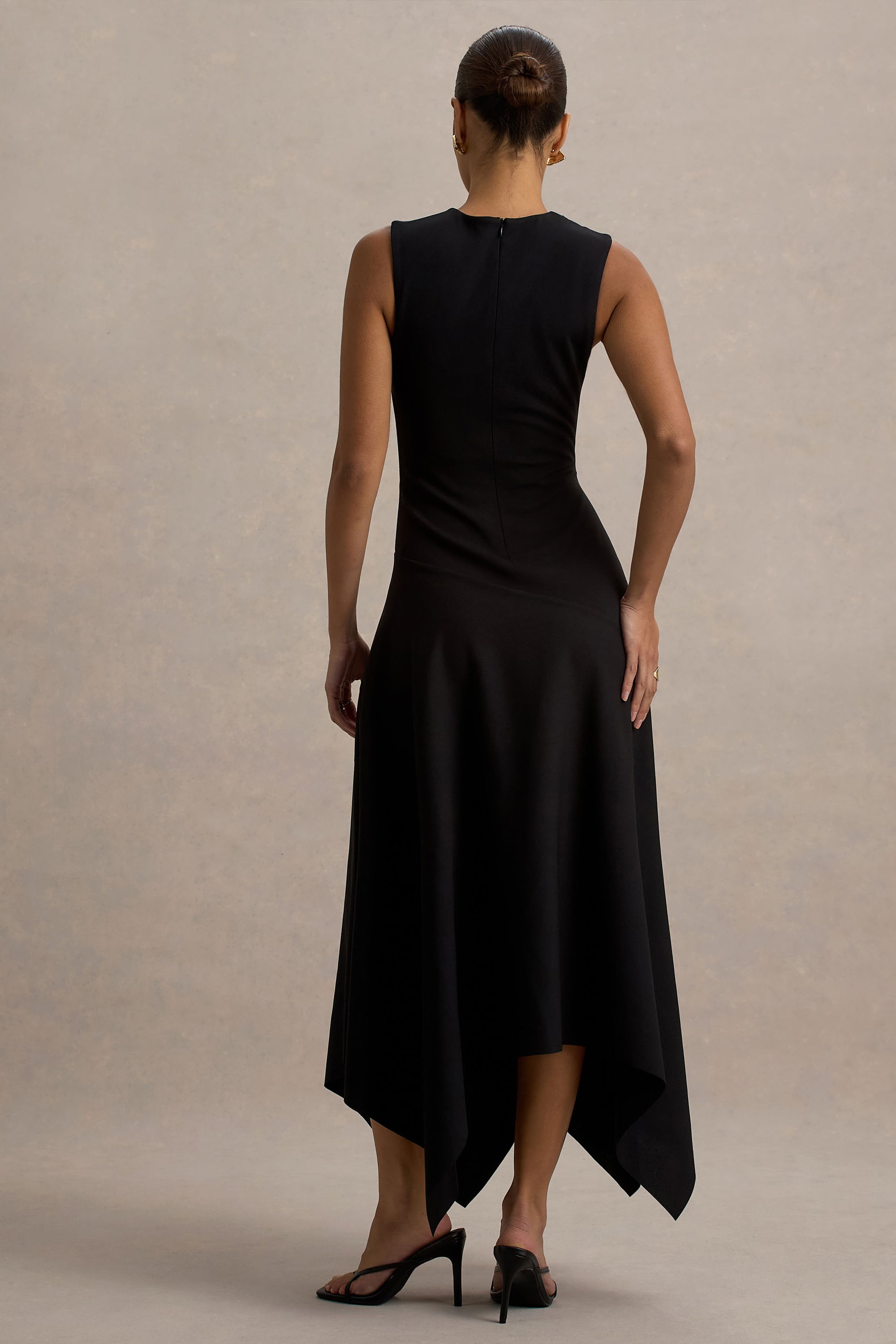 francesca high neck midi dress BHLDN Francesca High-Neck Stretch Velvet Maxi Dress
