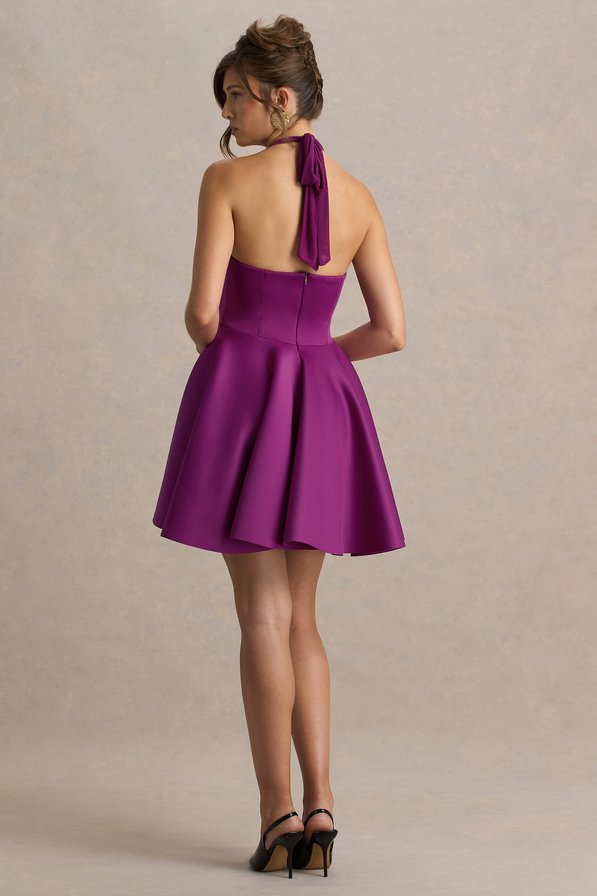 american eagle purple halter dress AE Sunchaser Knit Tie Shoulder Maxi Dress