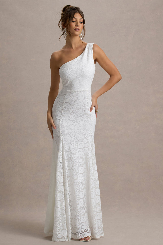 【美品・限定800部】伊丹豪 TYM:GI this year's model Gigou White Lace Asymmetric Maxi Dress – Club L London - USA