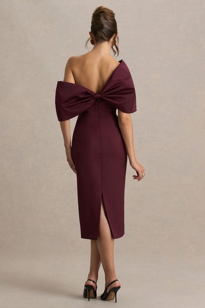 bardot mayari asymmetrical midi dress Bardot Mayari Asymmetric Draped-Neck Dress MSRP $139 Size 10 # 12A 2455 Blm