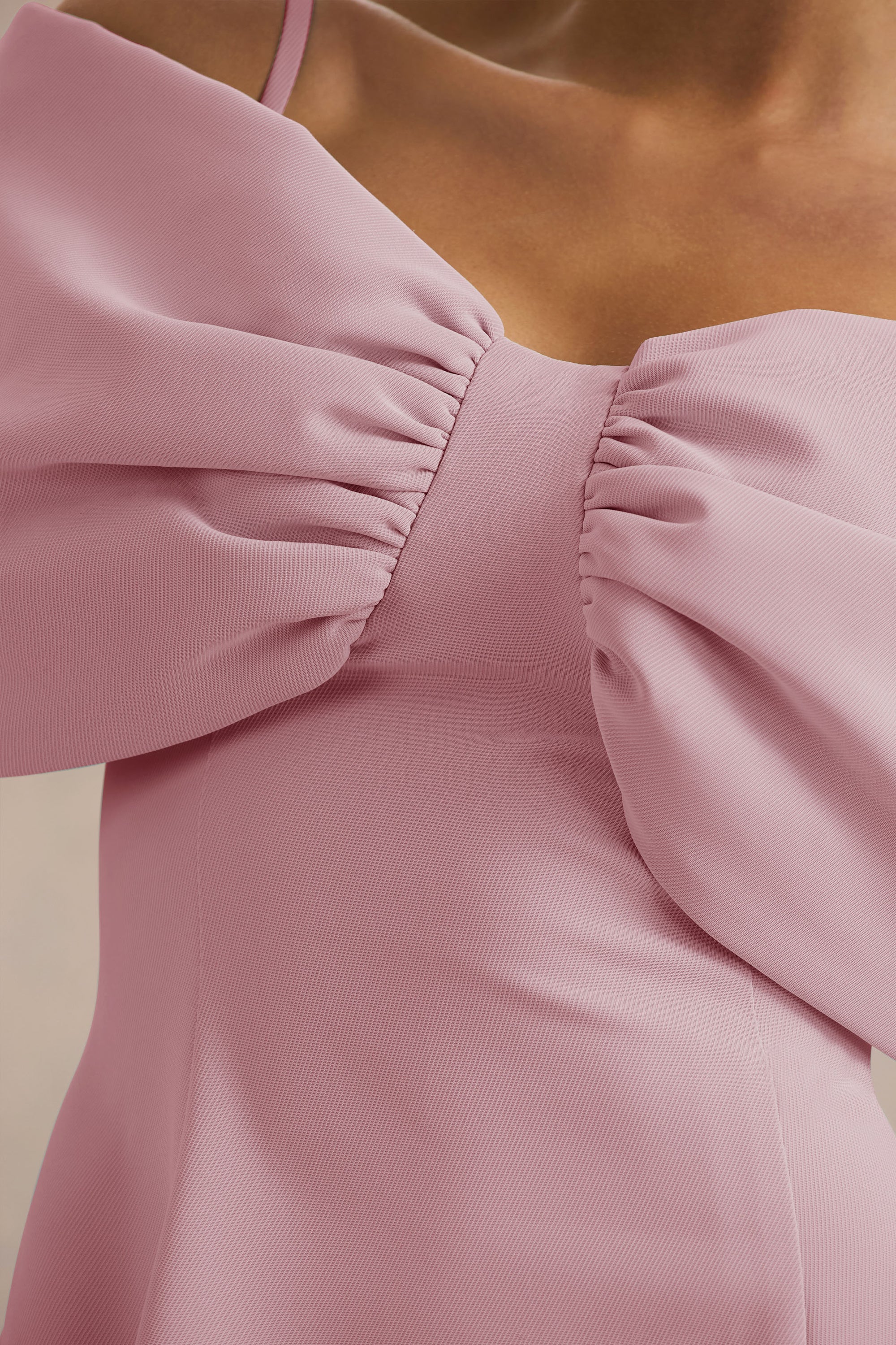 bella bow mini dress in bliss pink bardot Bardot Bow Lace A Line Dress Pink