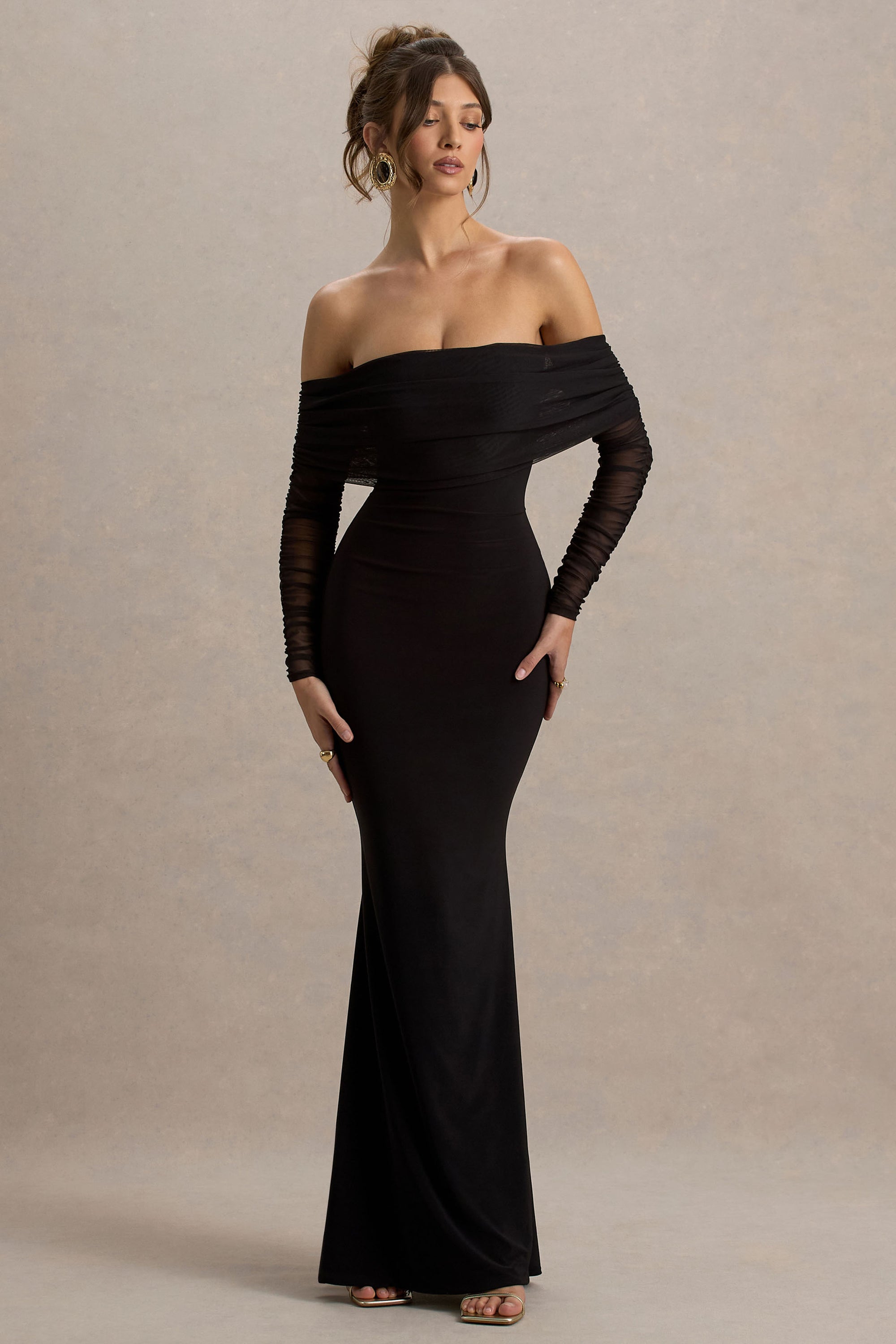 black fishtail midi dress The Marina Fishtail Pencil Dress in Black Vintage Diva