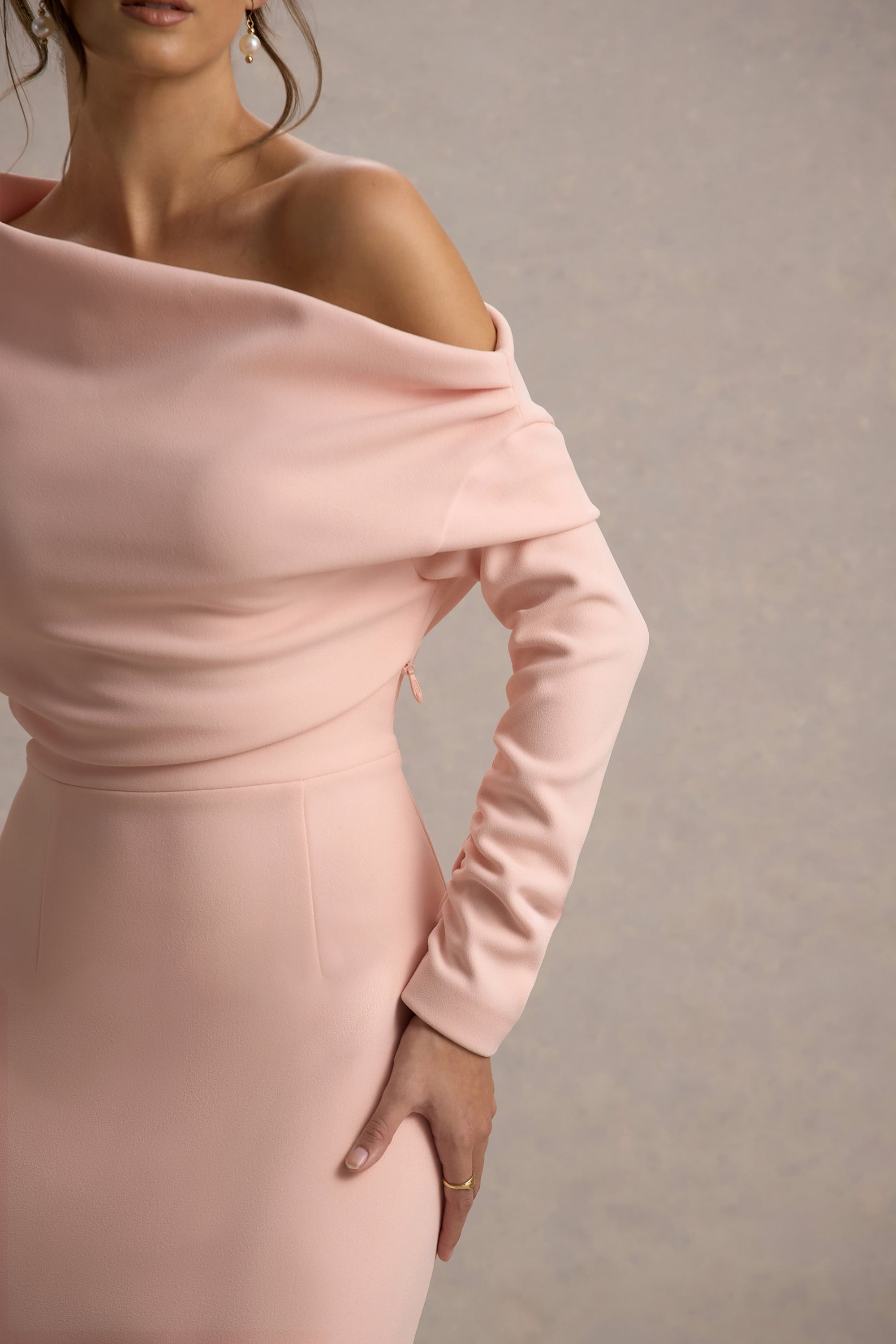 club l one shoulder maxi dress Dressing Up Lemon One Shoulder Maxi Dress With Open Back Detail Club L London