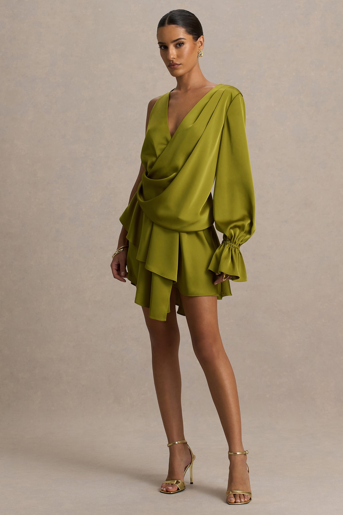 knee length dresses for ladies Sweet Jane Olive Crushed Velvet Mini Dress | As Seen on Taylor Swift