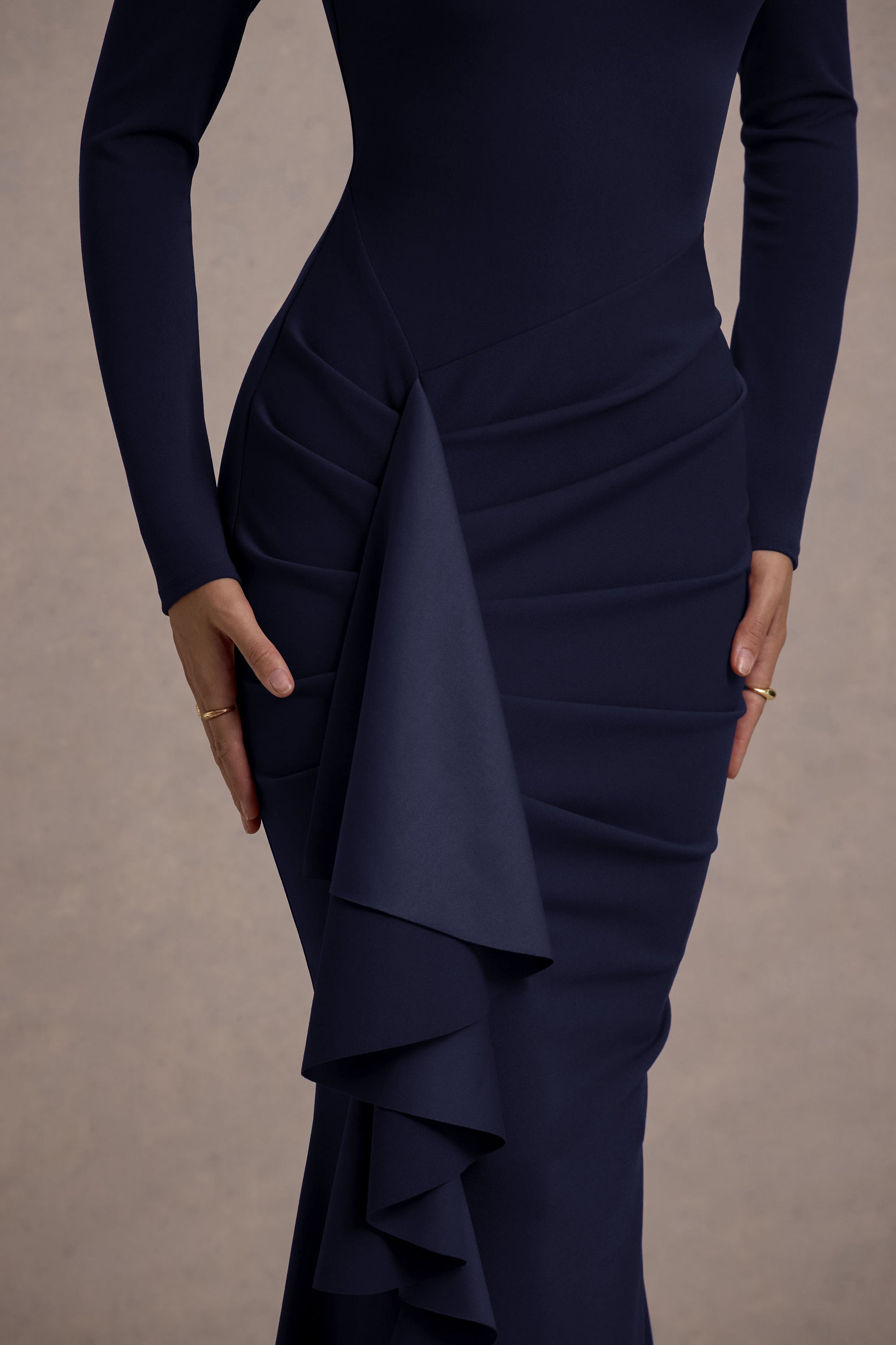 lined long sleeve underwire dress Long Sleeve A Line Pleated Knitted Mini Dress