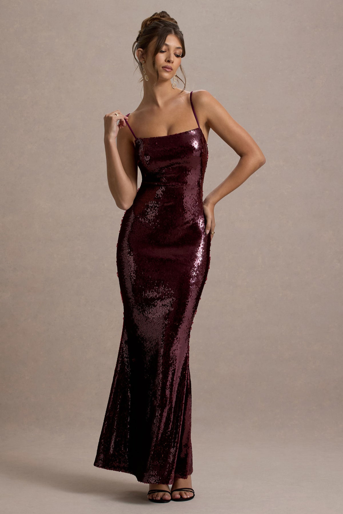 quiz burgundy sequin dress Burgundy Quiz Sequin Midaxi Dress
