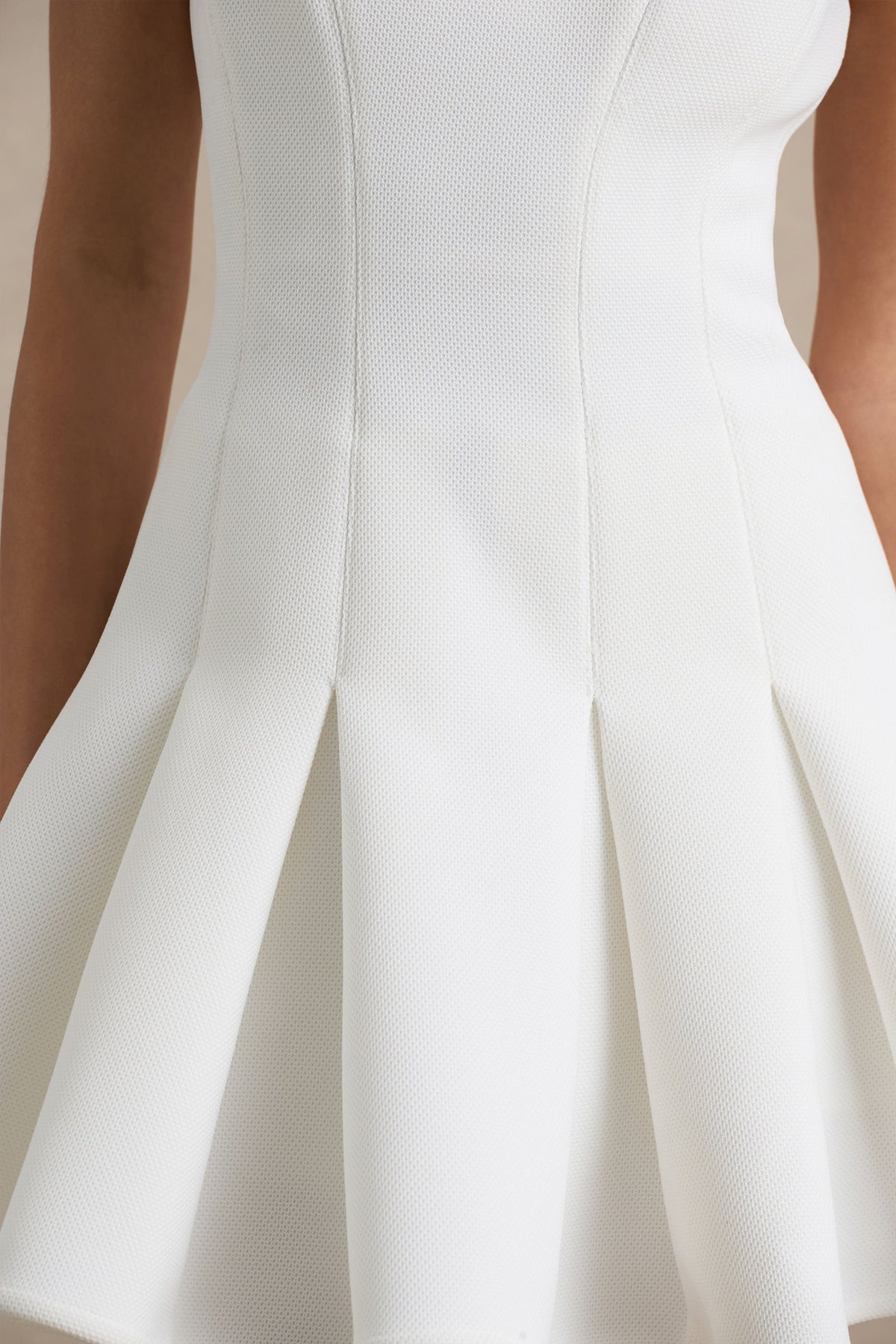 Leilani White Round-Neck Mini Skater Dress – Club L London Leilani White Round-Neck Mini Skater Dress – Club L London