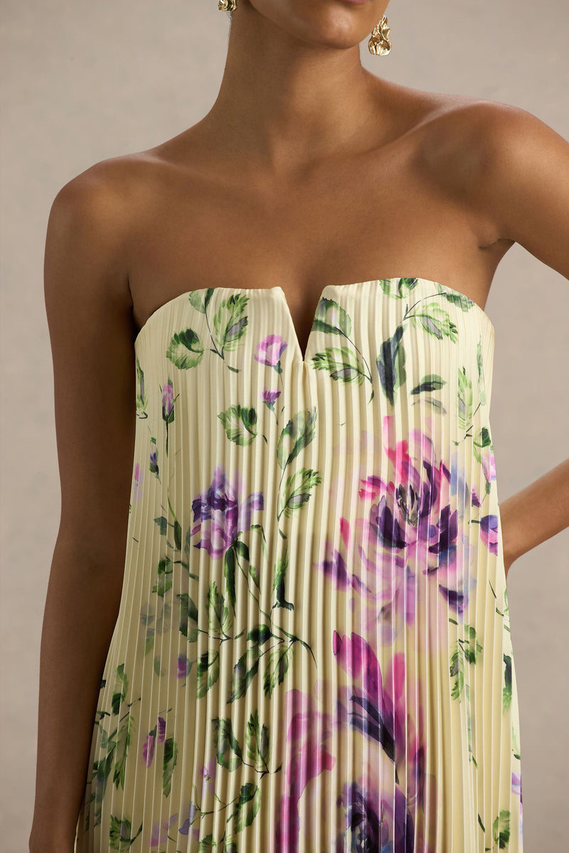 Strapless Maxi Dresses with Sweetheart Lemon