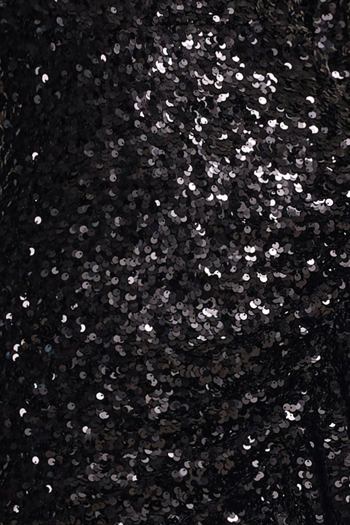 Wild Dream | Black Sequin Plunge-Neck Ruffle Split Maxi Dress - UK 8 Black Wild Dream | Black Sequin Plunge-Neck Ruffle Split Maxi Dress - UK 8 Black