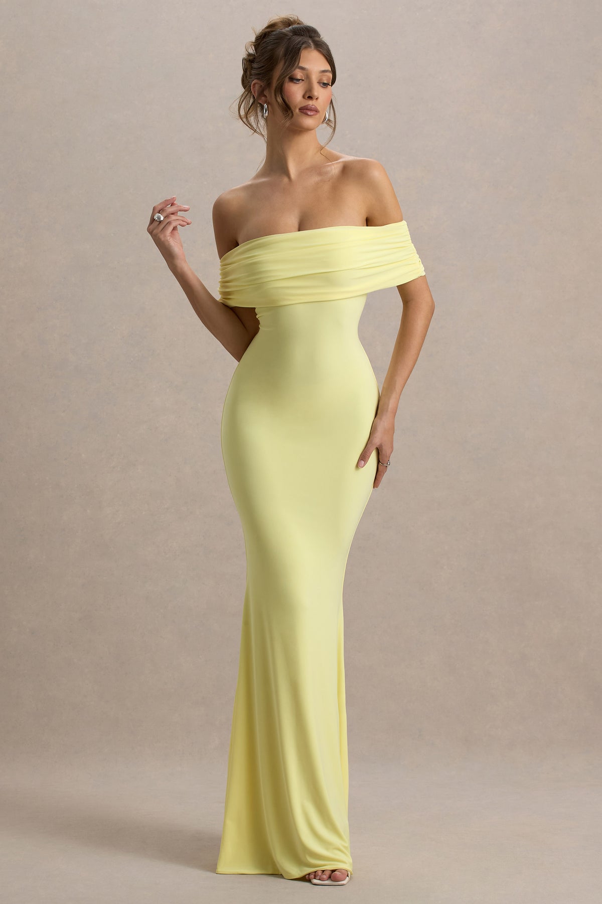 Yellow Bardot Dress Yellow Floral Off-Shoulder Bardot Dress Yellow Bardot Dress Yellow Floral Off-Shoulder Bardot Dress