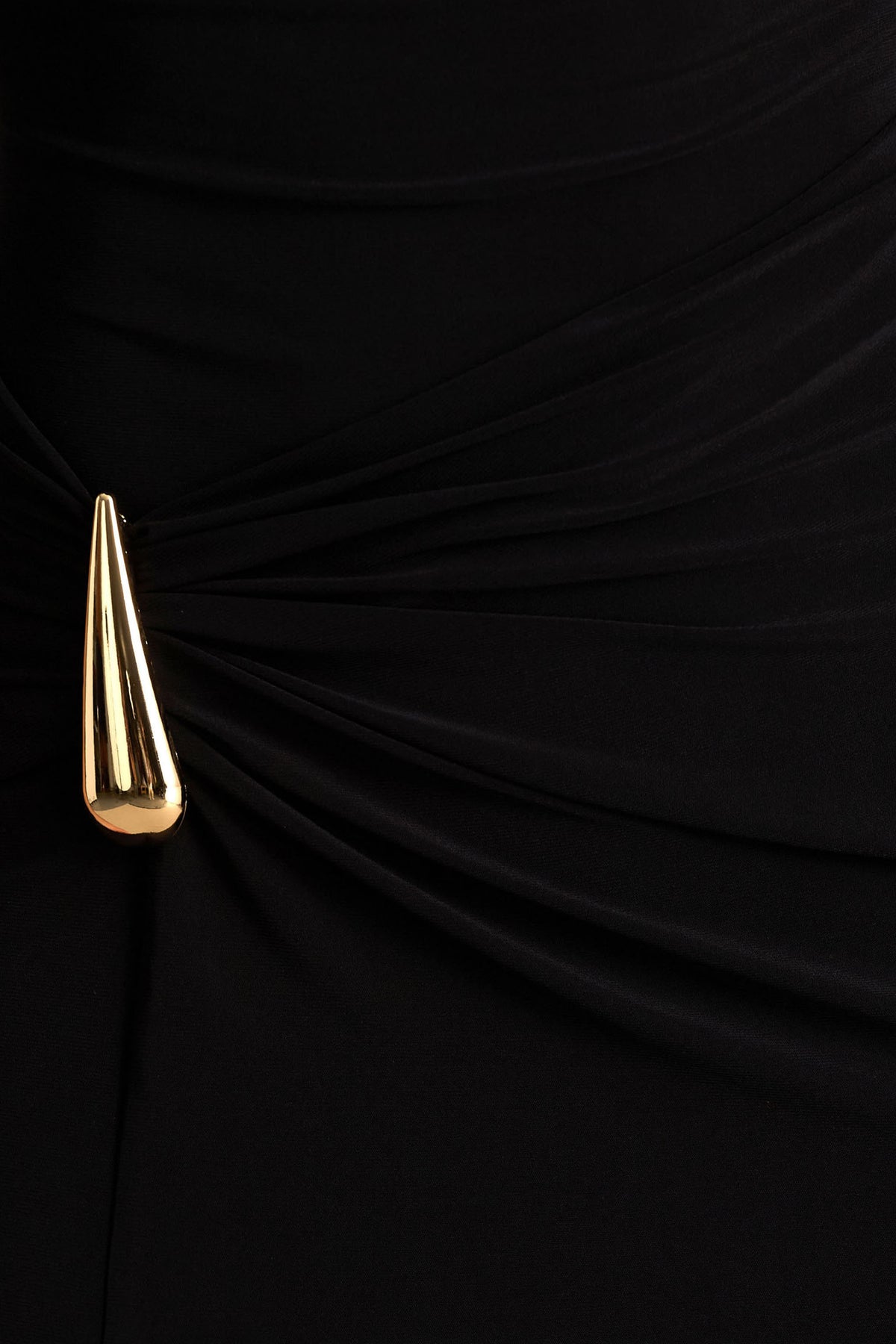 Arlena Black High-Neck Wrapped Maxi Dress Club L London - USA Arlena Black High-Neck Wrapped Maxi Dress Club L London - USA