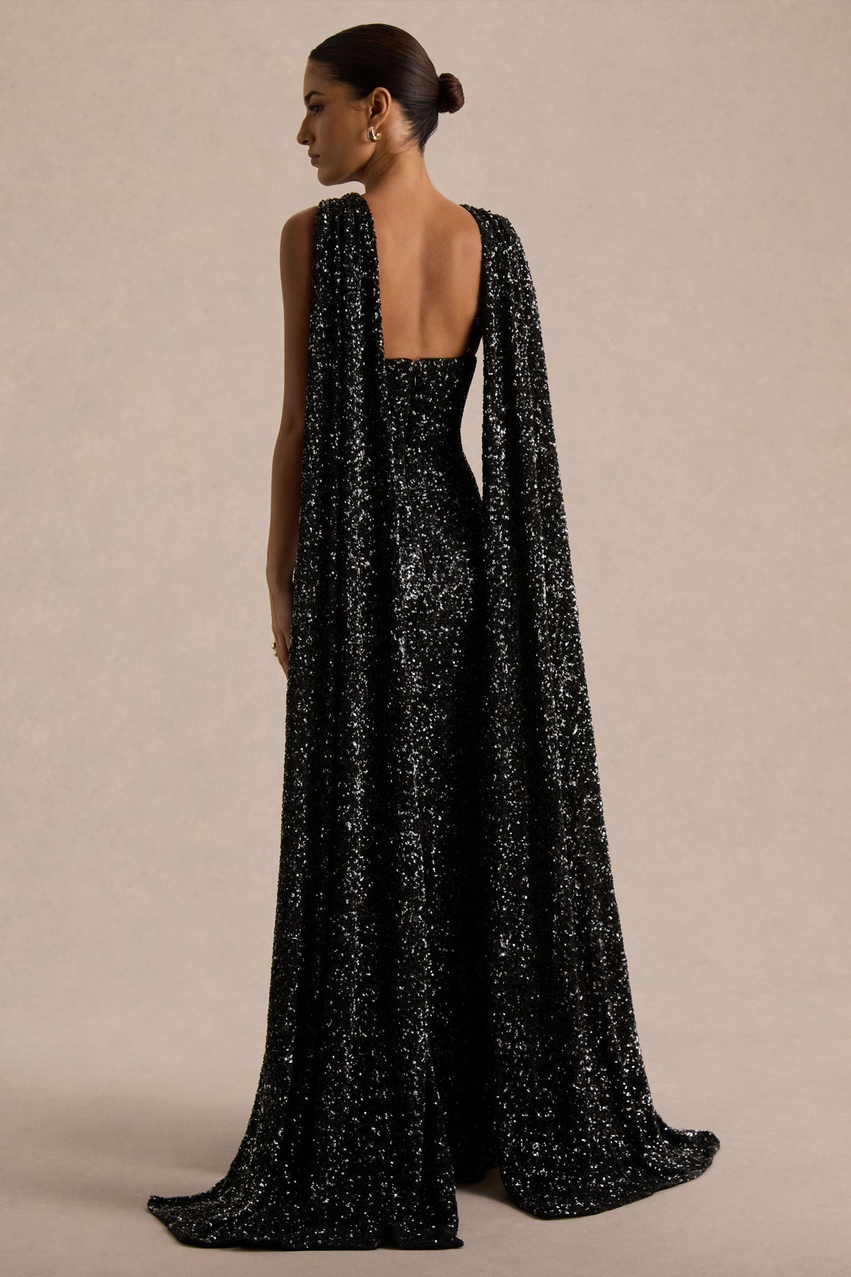 Renelle | Black Sequin Halter Neck Maxi Dress - UK 8 Black Renelle | Black Sequin Halter Neck Maxi Dress - UK 8 Black