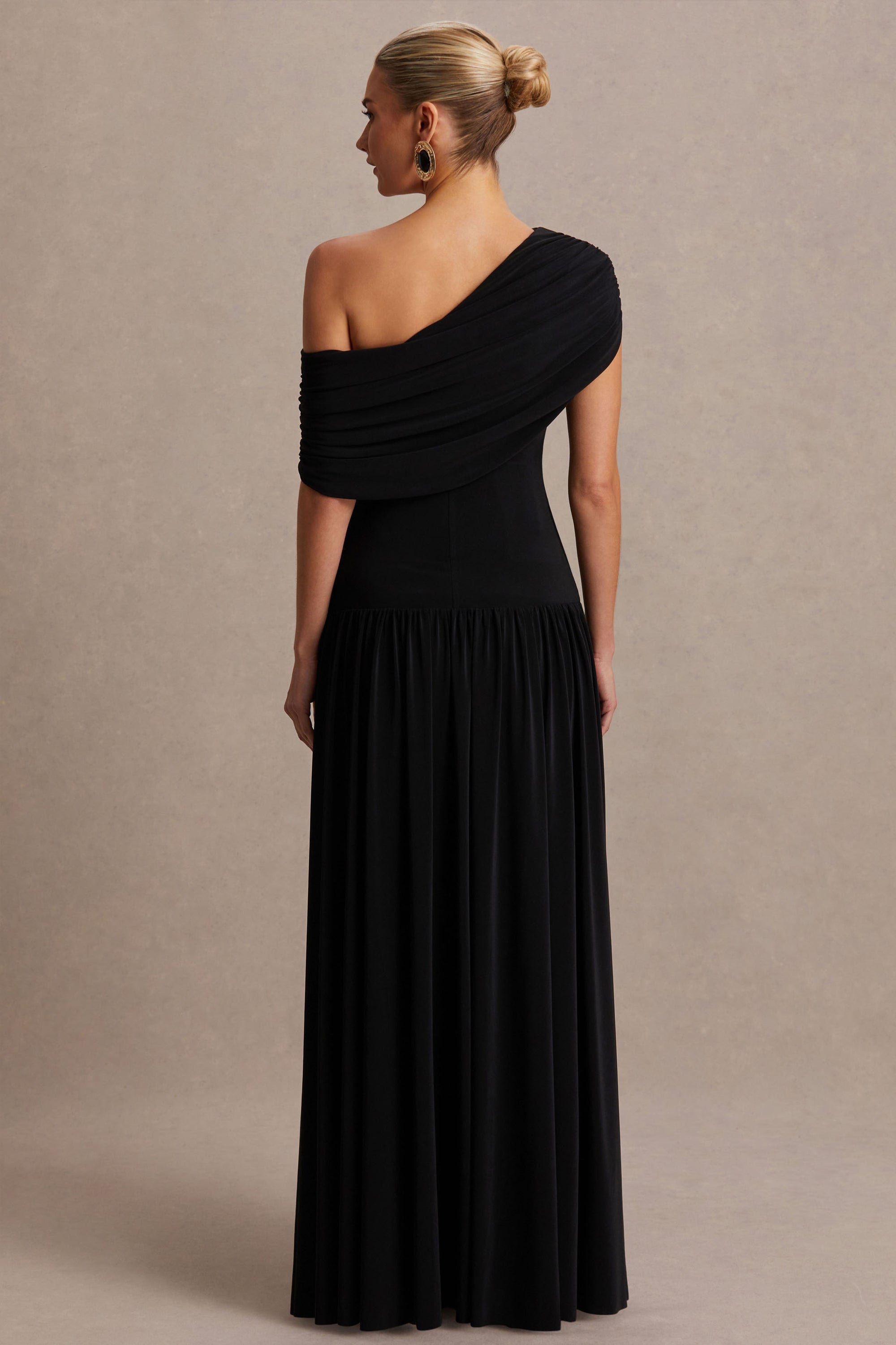 noah one shoulder maxi dress Backless Cut Out Sleeveless Slinky One Shoulder, Annora One Shoulder Maxi Dress in Orange, Size M,