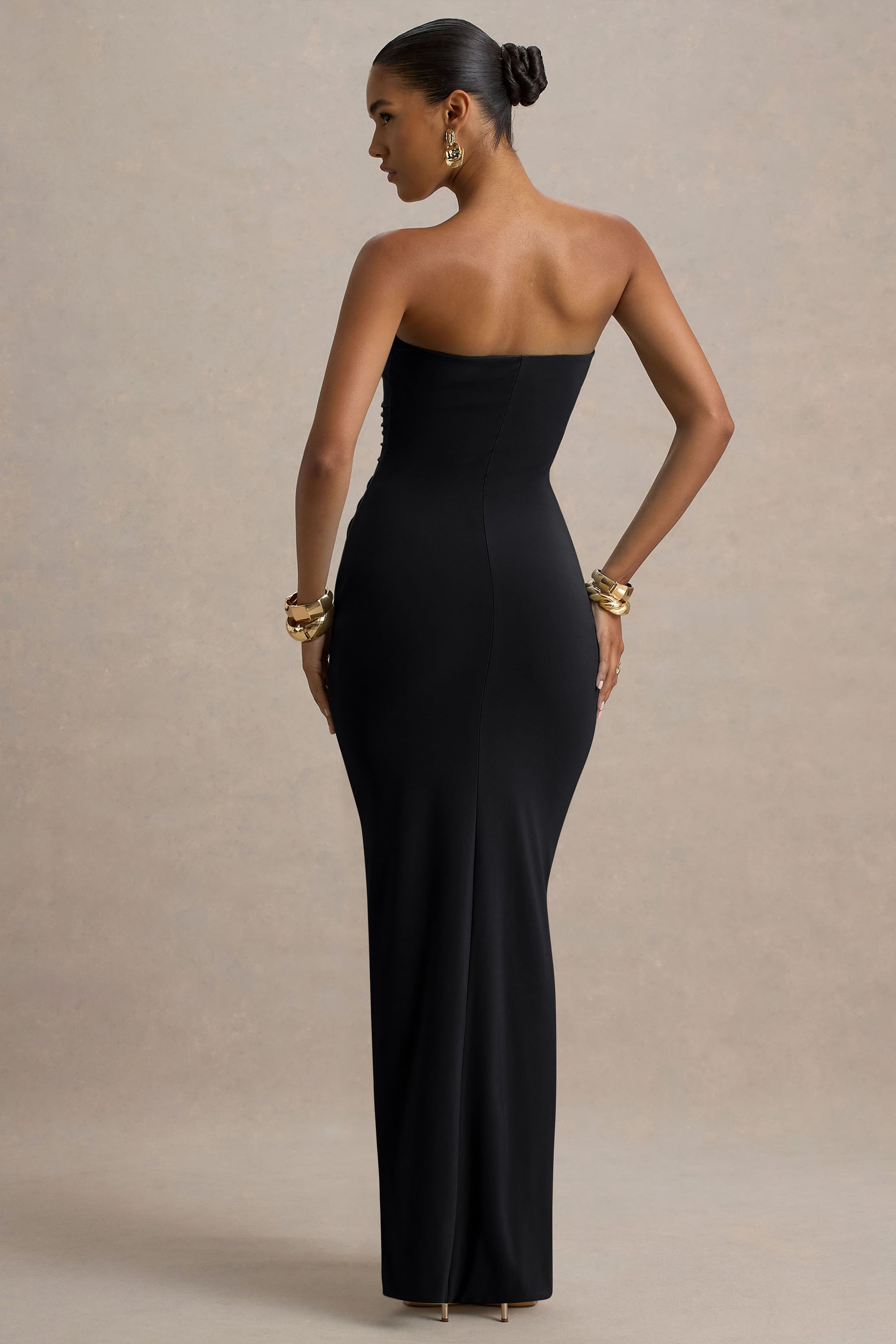 alisha ruched cutout strapless maxi dress AFRM