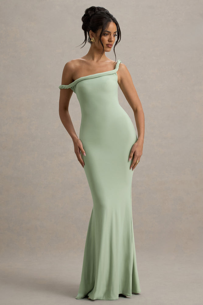 ◆Loulouseoul◆ Lily Shirring Long Dress Light Green 0fda48ad39e82303ba35fa826d2b3d