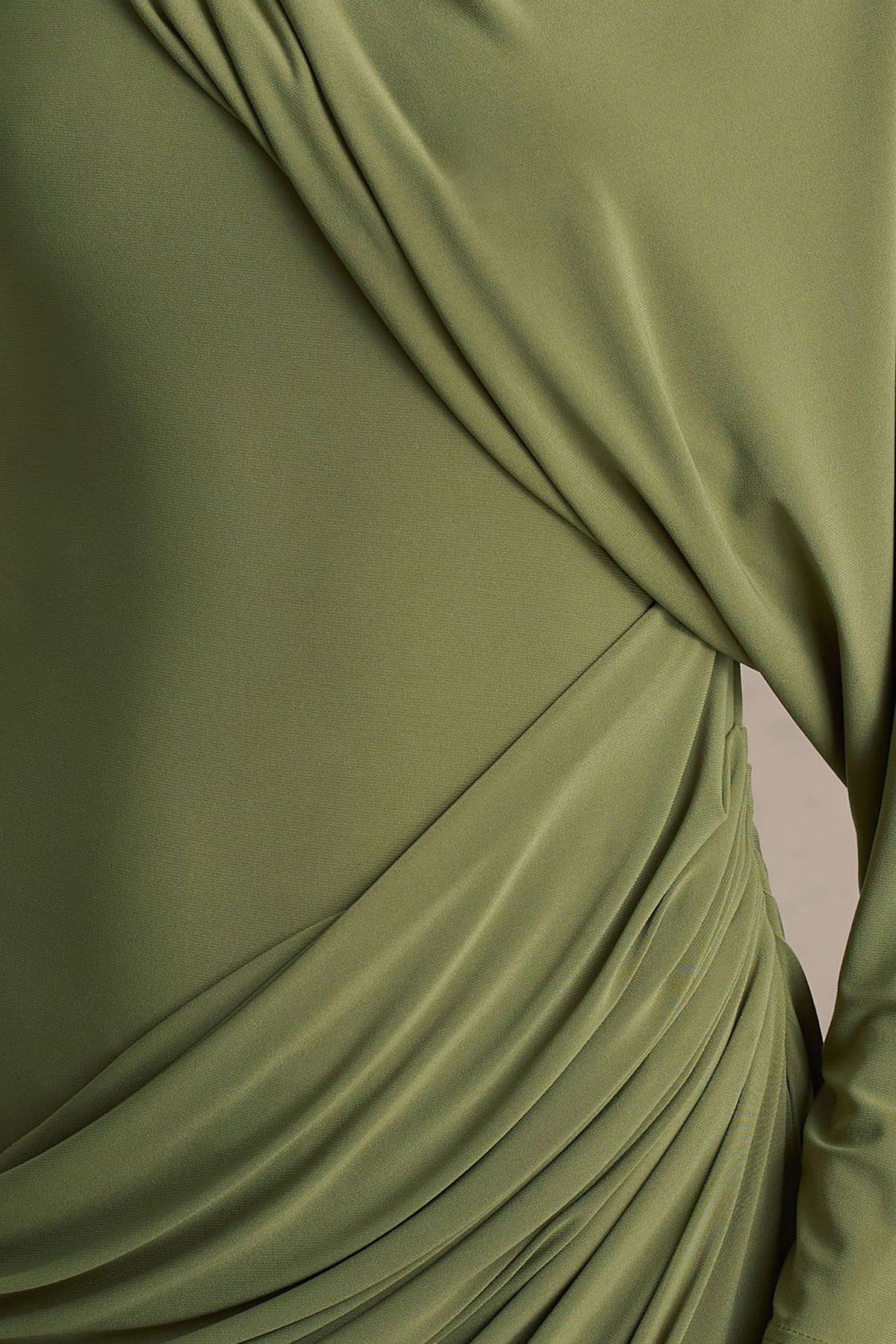 Aphra Green High-Neck Maxi Dress With Cape-Sleeve Club L London - USA Aphra Green High-Neck Maxi Dress With Cape-Sleeve Club L London - USA