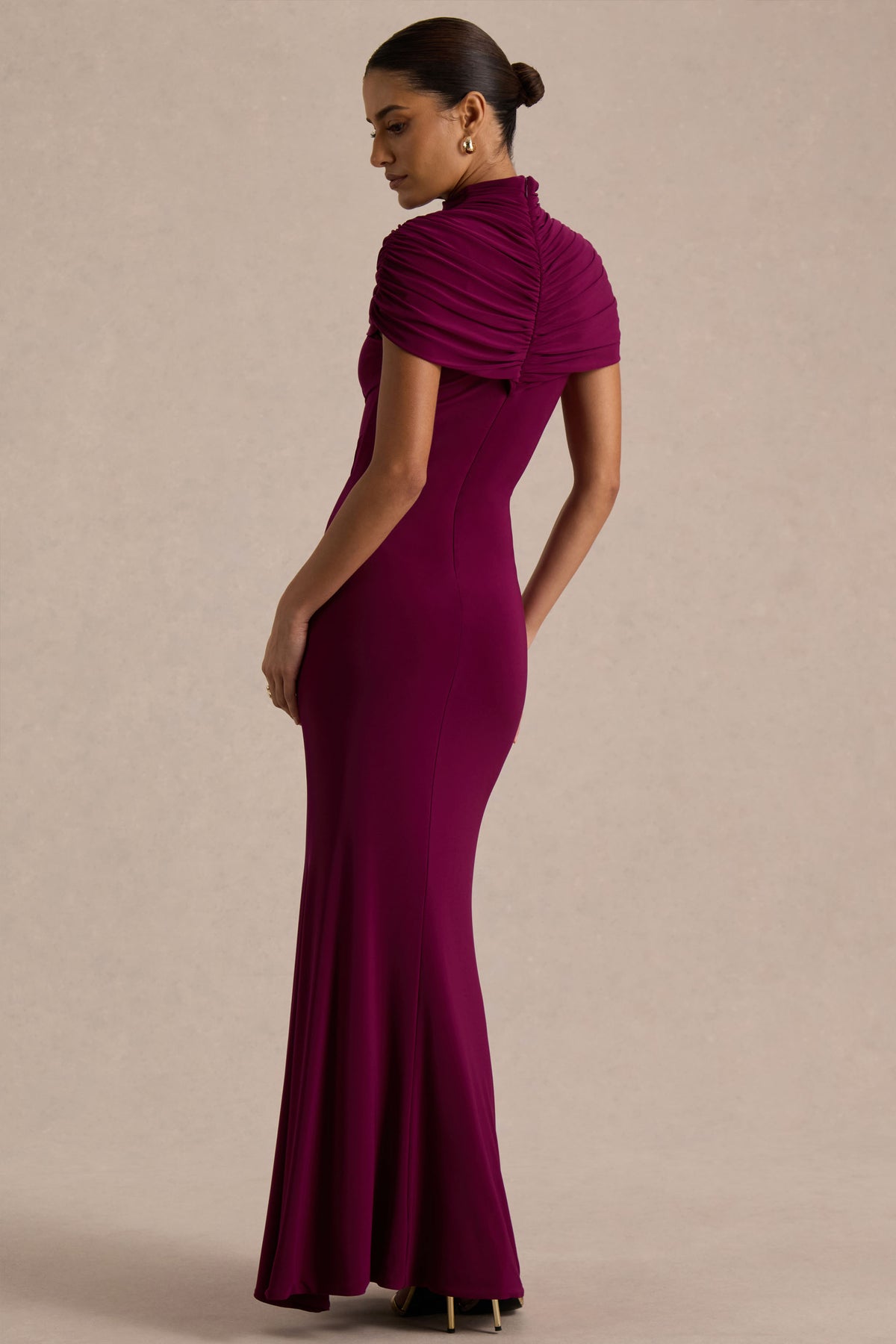shanghai ruched dress burgundy shanghai ruched dress burgundy SAVANNAH MAROON RUCHED GOWN
