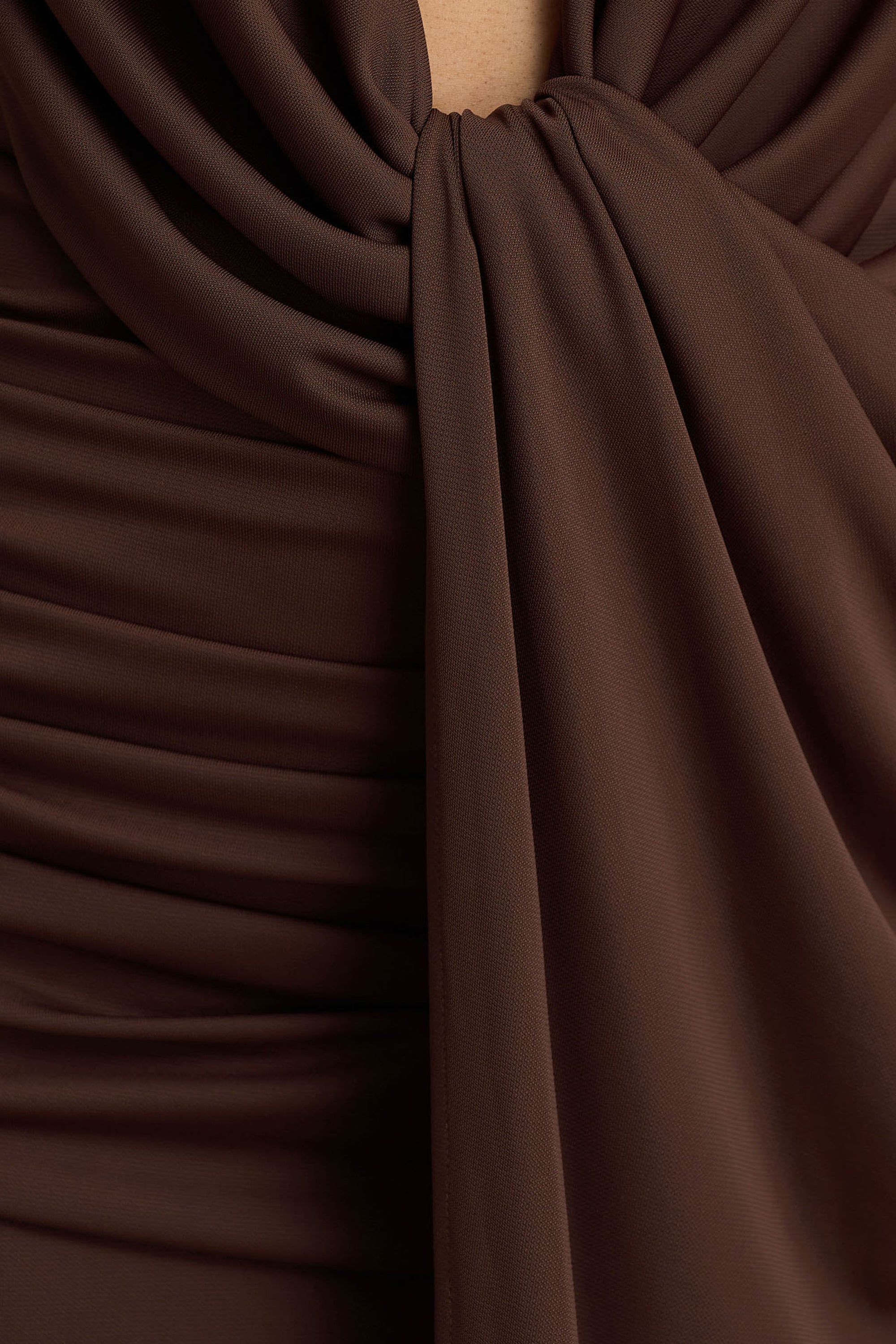 frederica plunge maxi dress chocolate Frederica Plunge Maxi Dress Chocolate