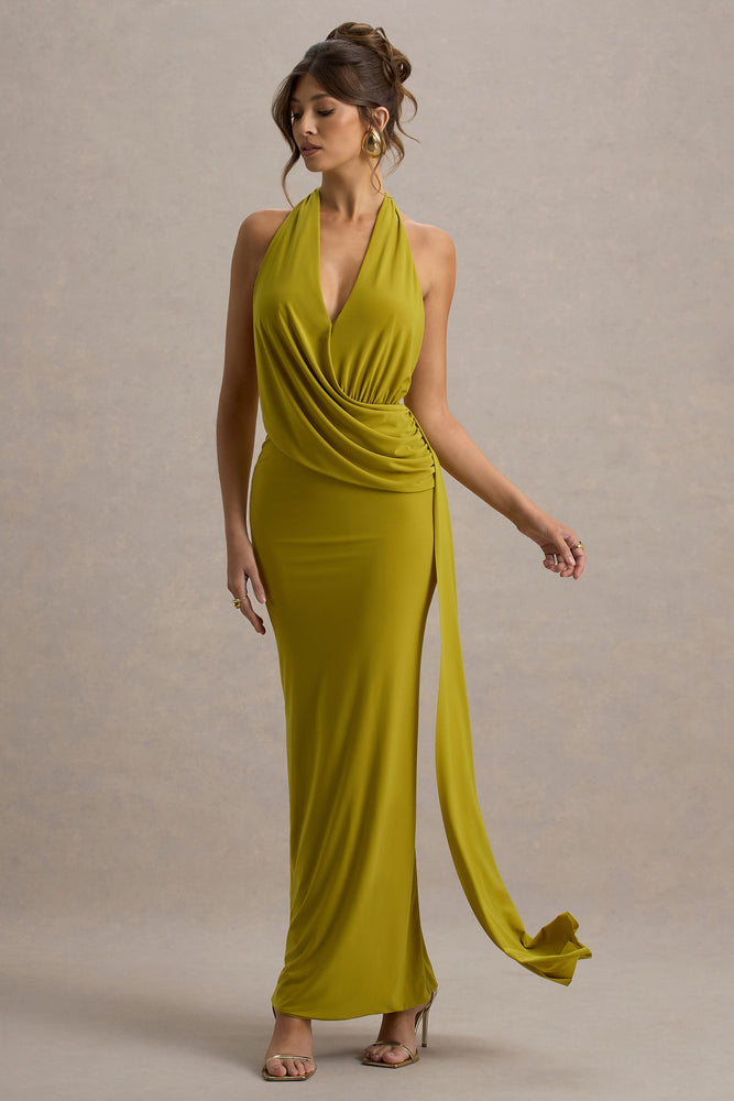 オールインワン・サロペット Antonelli Halter Neck Maxi Dress 8374 - Cotton Spandex Halter Maxi Dress – Los Angeles Apparel