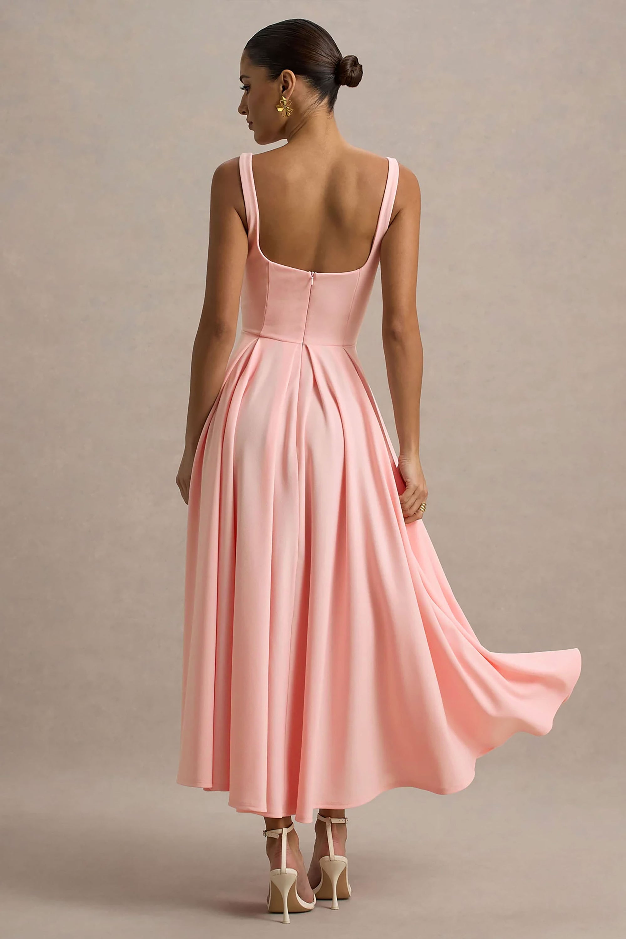 fancy day midi dress pink L-Z Day Midi Dress - Pink, Large | Hazel and Olive
