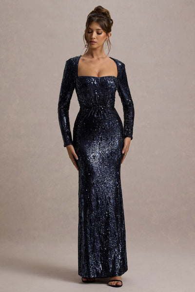 chinese dress ladies Ensley Maxi Dress in Emerald Satin