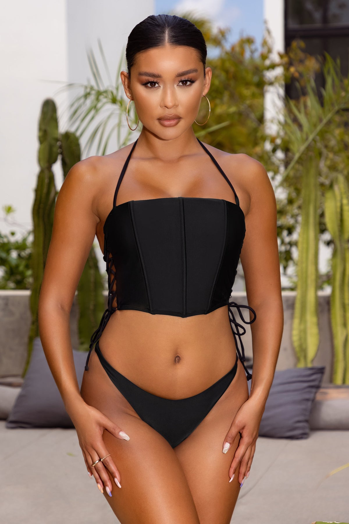 Sun Rise Black Brazilian Bikini Brief Club L London - USA Sun Rise Black Brazilian Bikini Brief Club L London - USA