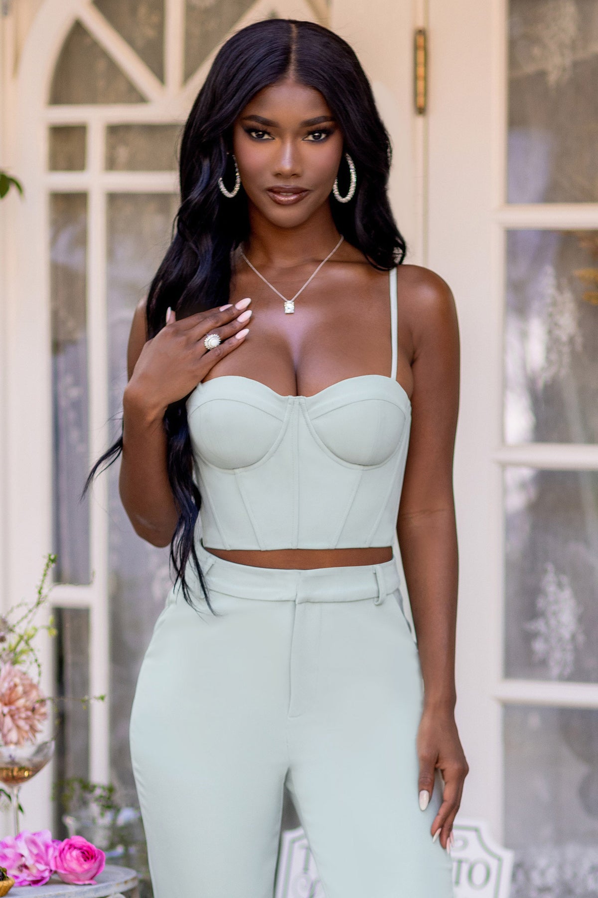 Zoey Satin Bustier Top In White – Madida Clothing