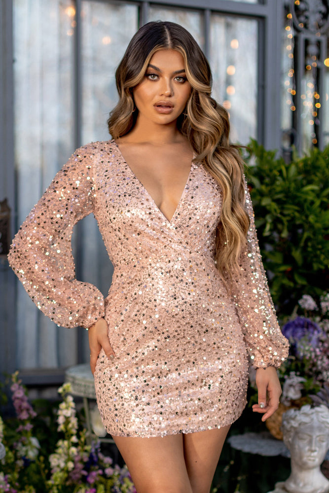 Time To Shine Gold Sequin Mini Dress – Beginning Boutique US