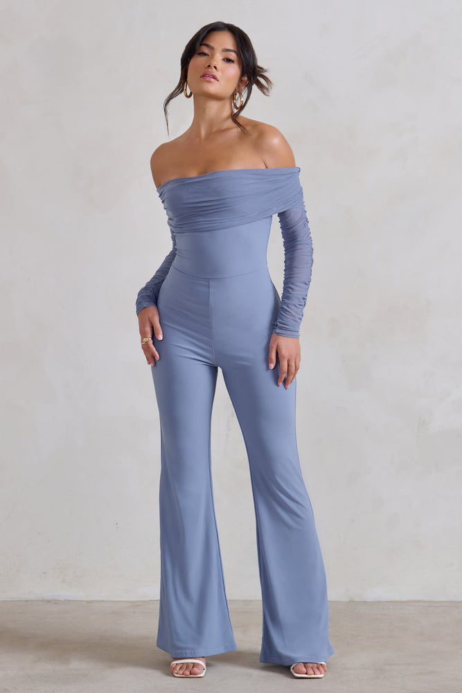 Lime blue deals strapless ruched jumpsuit