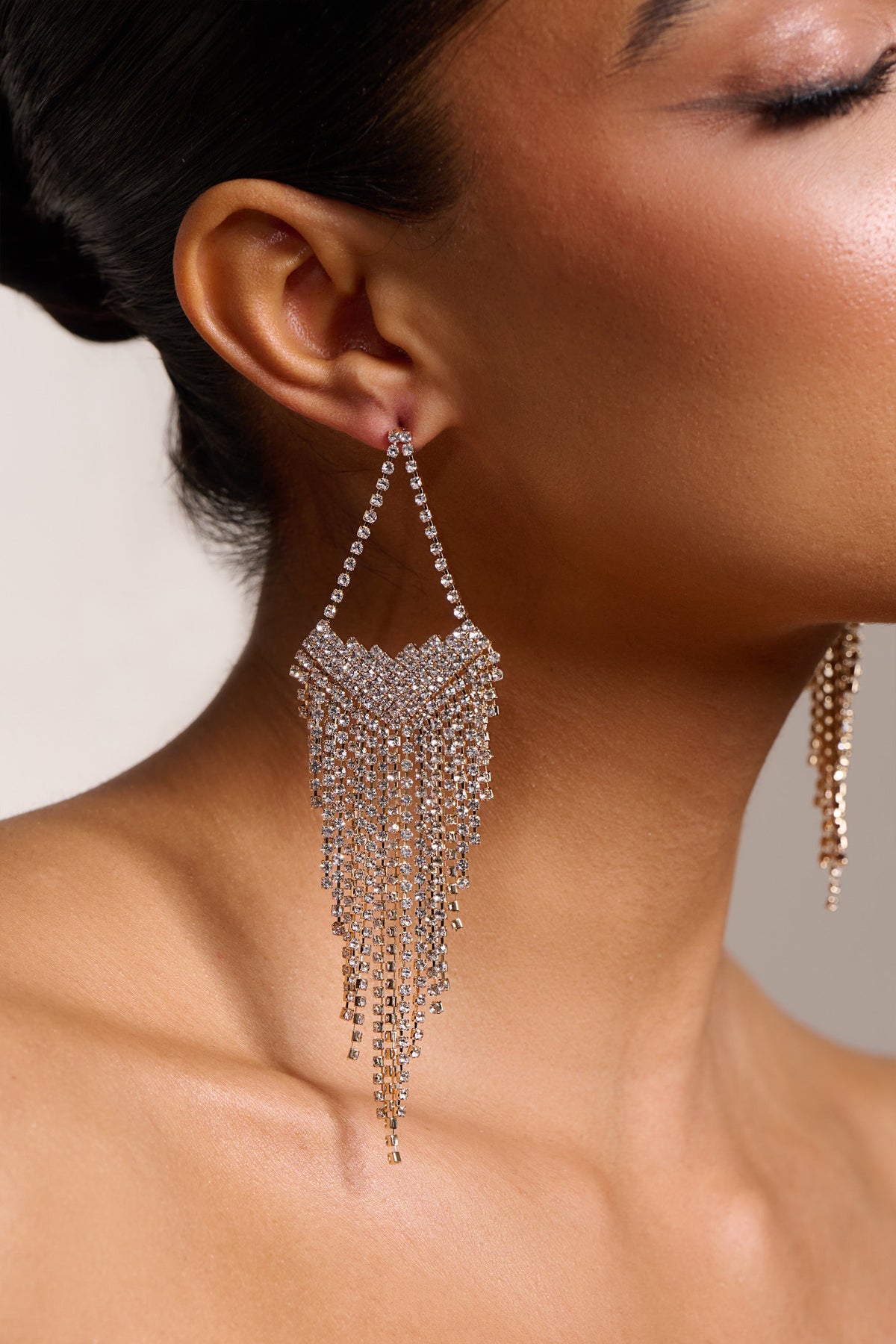 Buy AYESHA Contemporary Metallic Butterfly & Diamante Tassel Long Drop  Earrings | Shoppers Stop